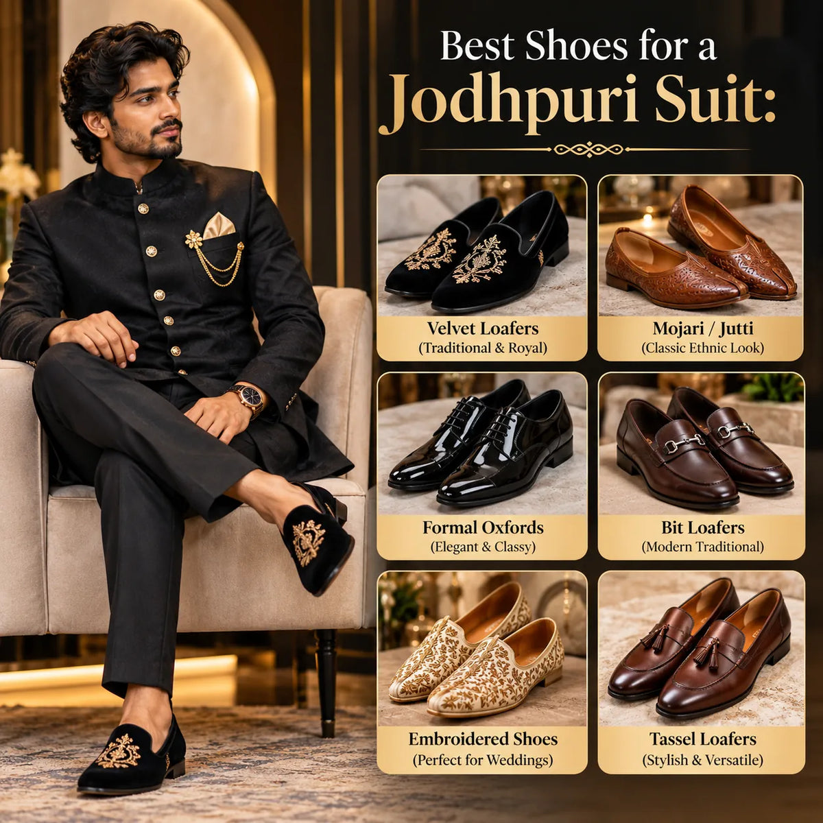 Best Shoes for a Jodhpuri Suit: A Complete Groom’s Style