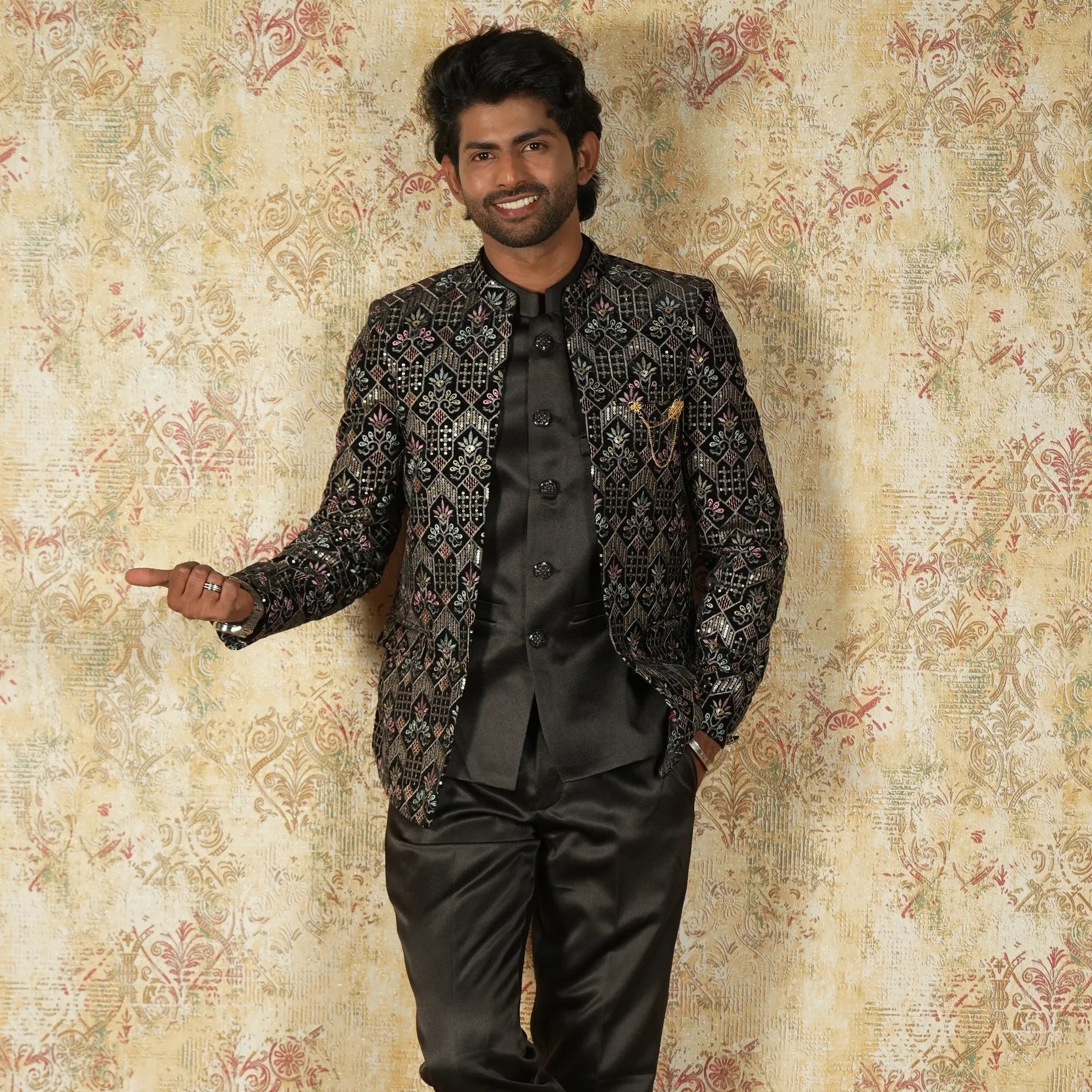 Open Jodhpuri Suit for Groom in Kochi – Trendy Royal Look on Rent