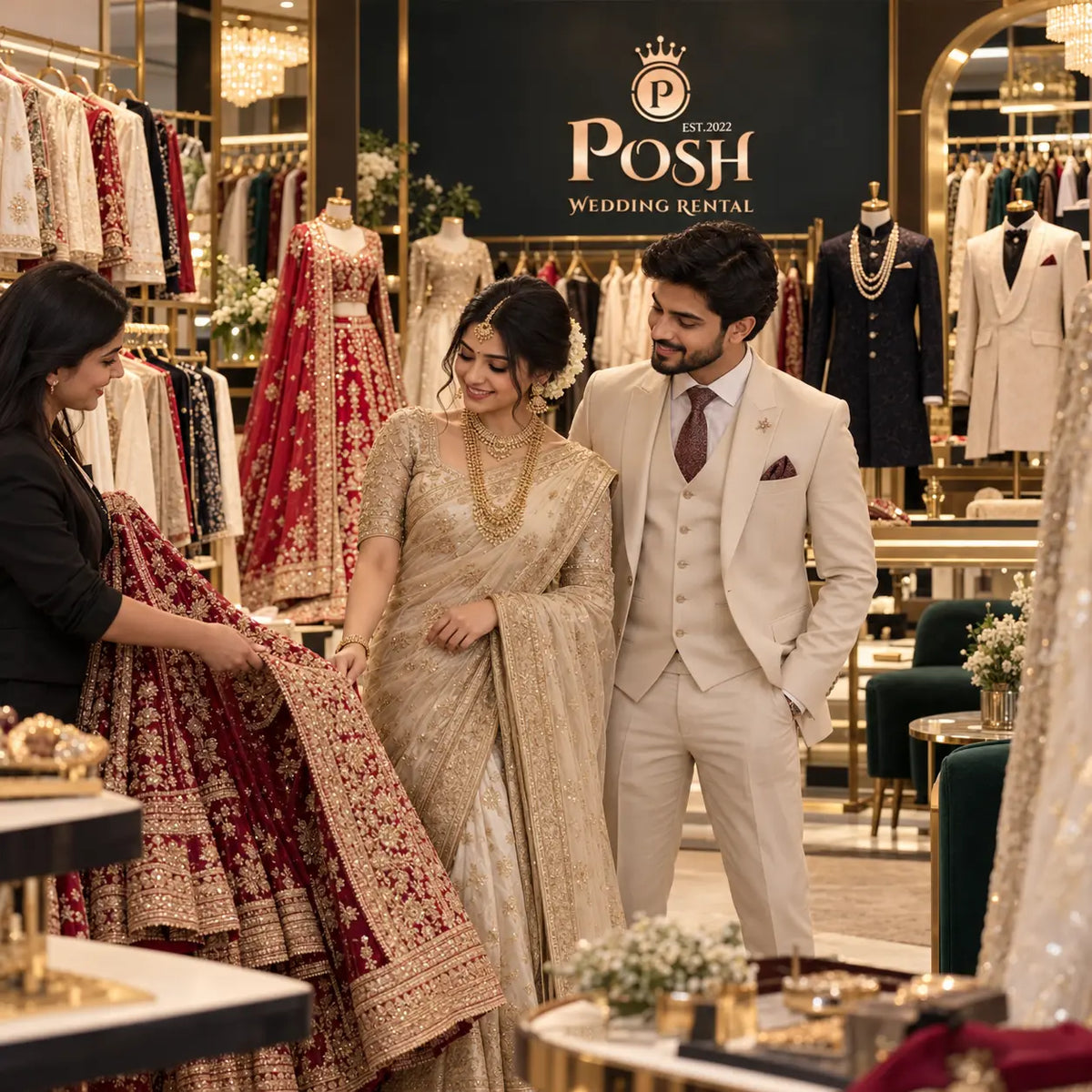 Wedding Outfit Rental in Kottayam for Brides and Grooms