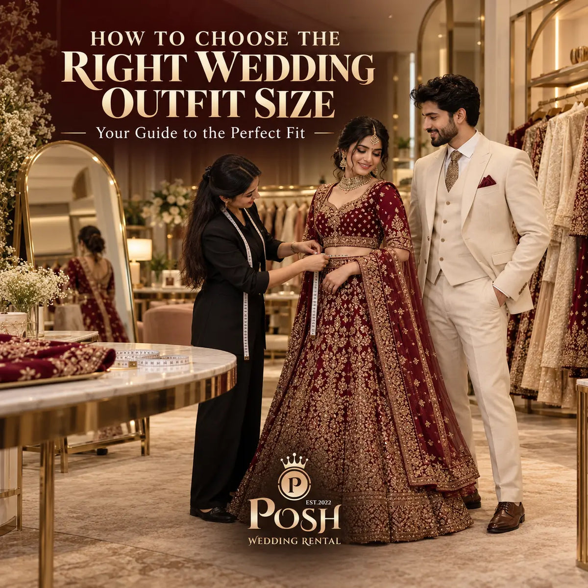 How to Choose the Right Size When Renting a Wedding Outfit