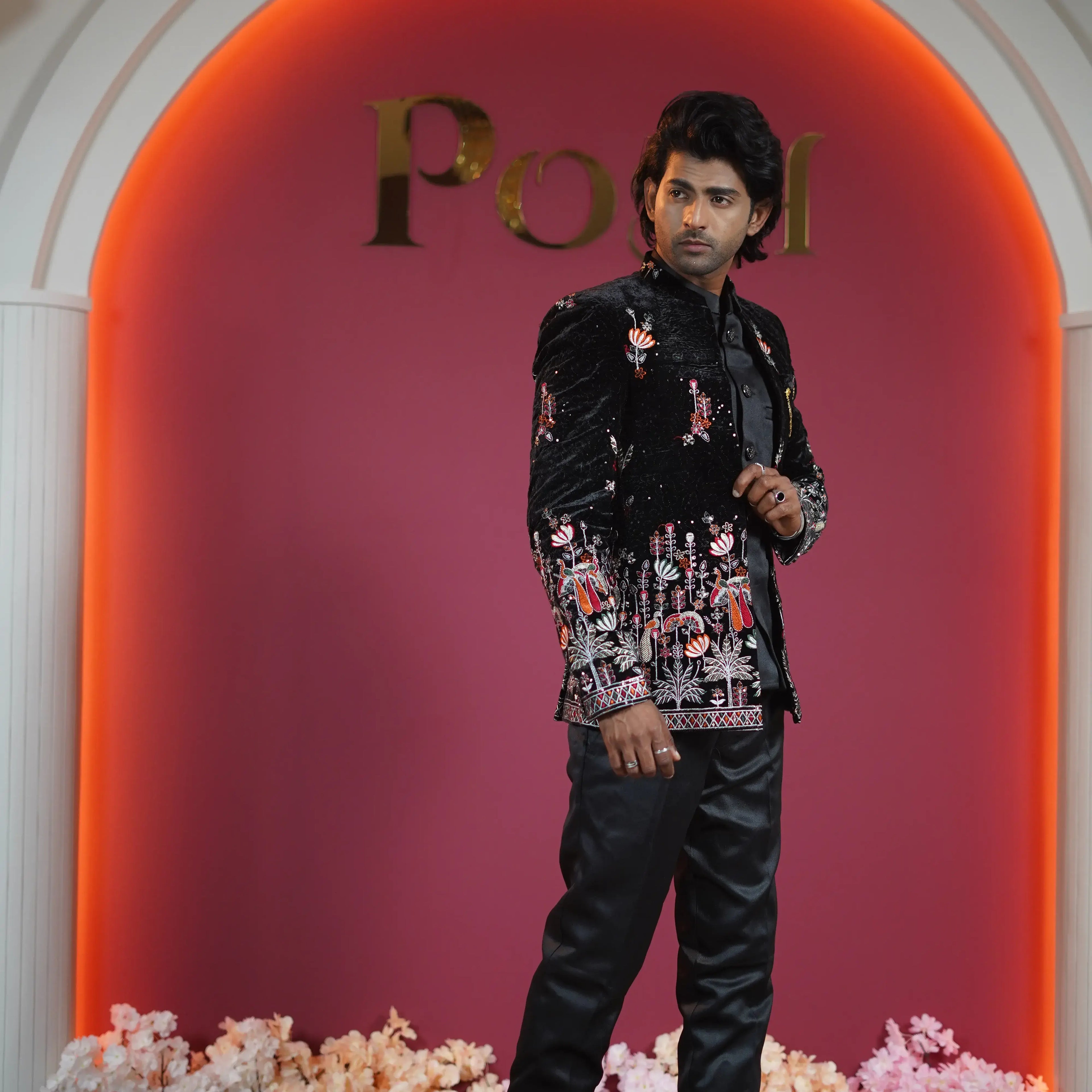 Black Embroidered Jodhpuri Suit