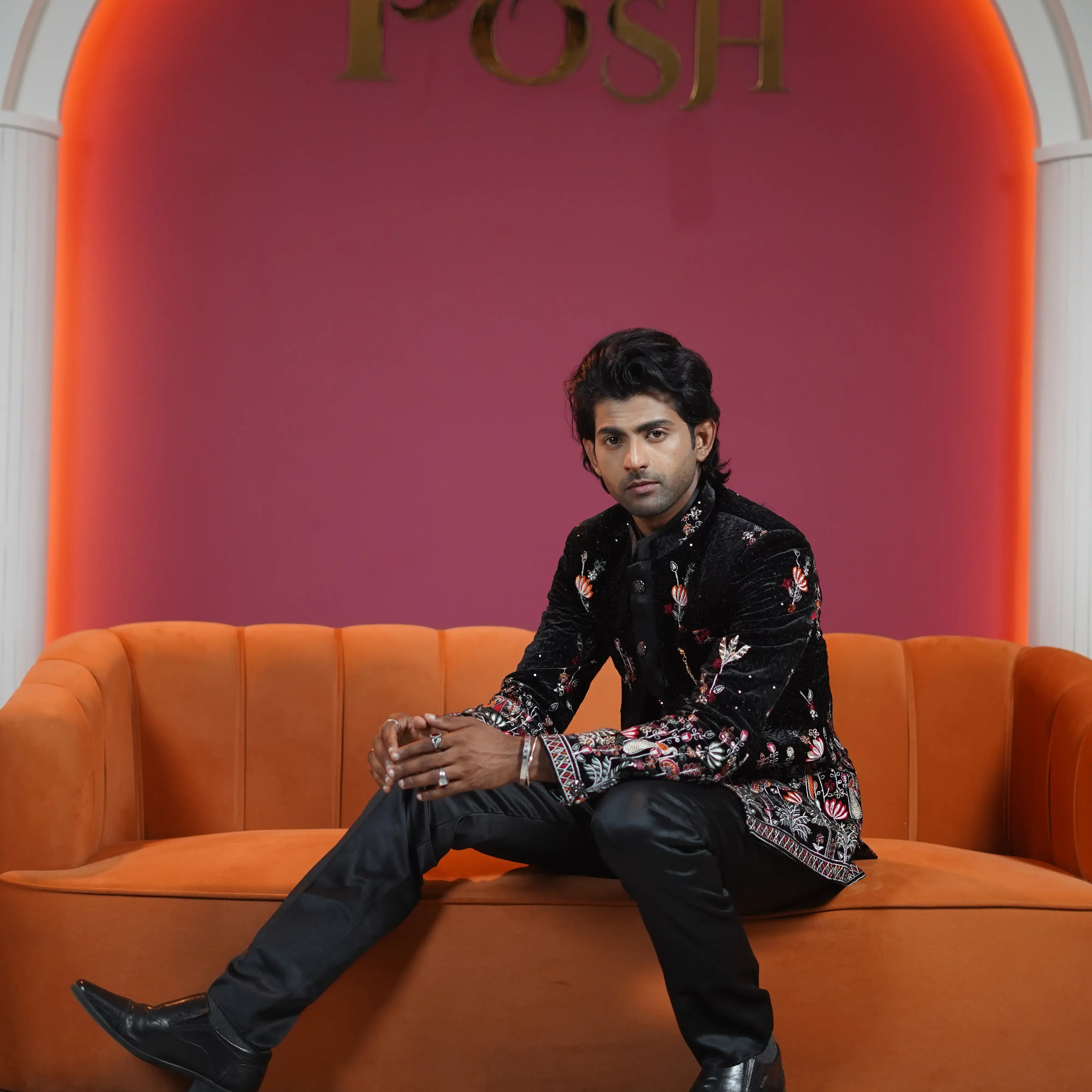 Black Embroidered Jodhpuri Suit