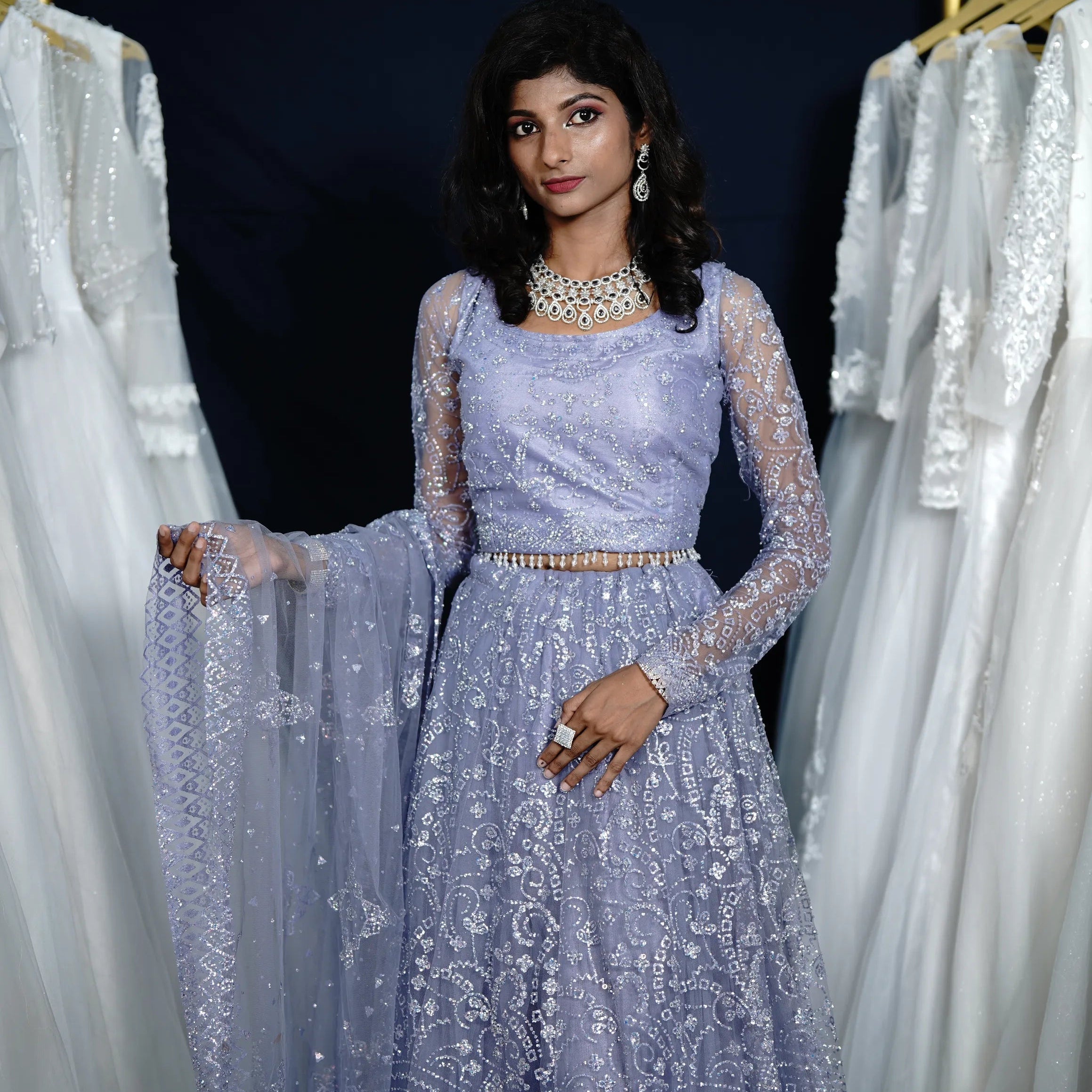 Lavender Bridal Crop Top