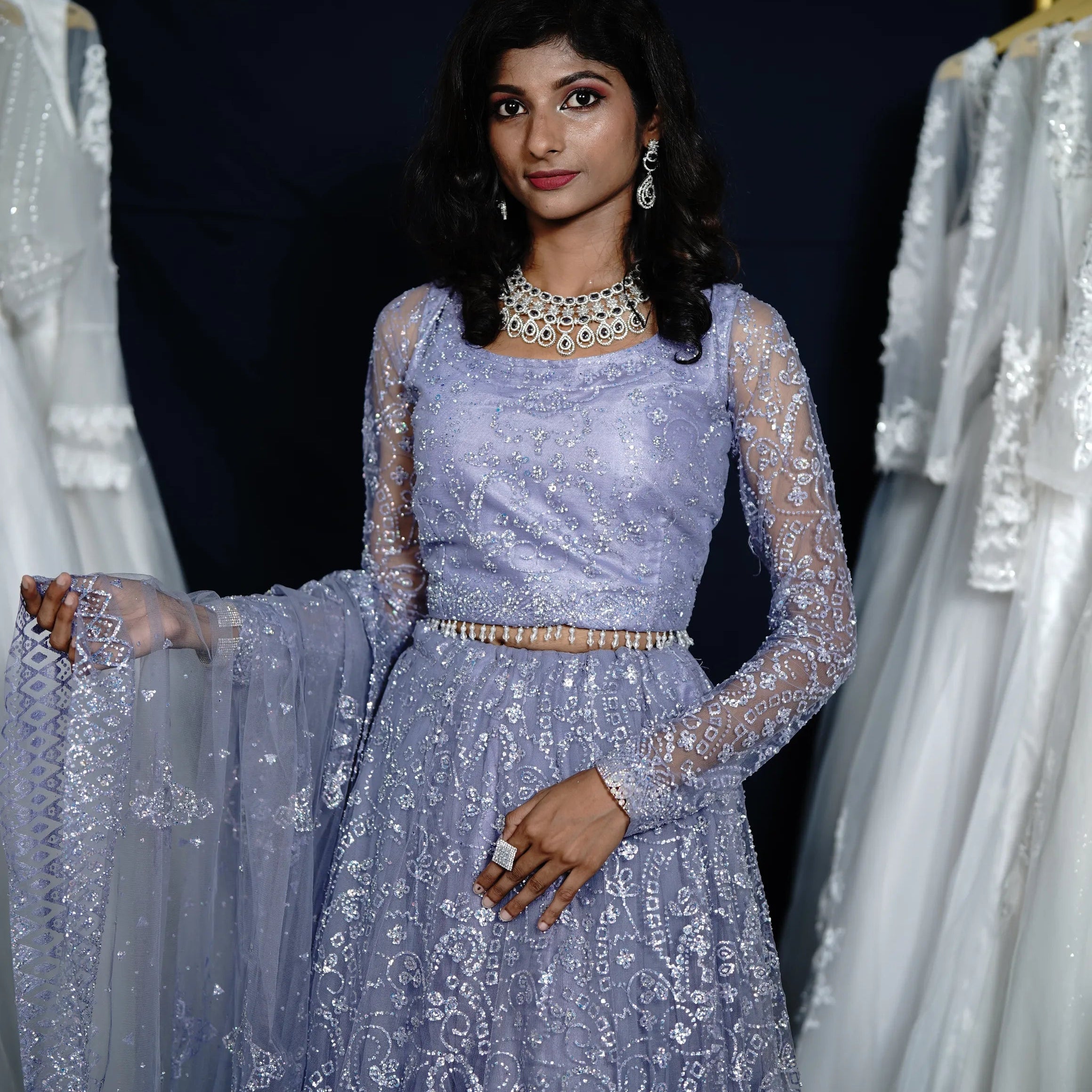 Lavender Bridal Crop Top