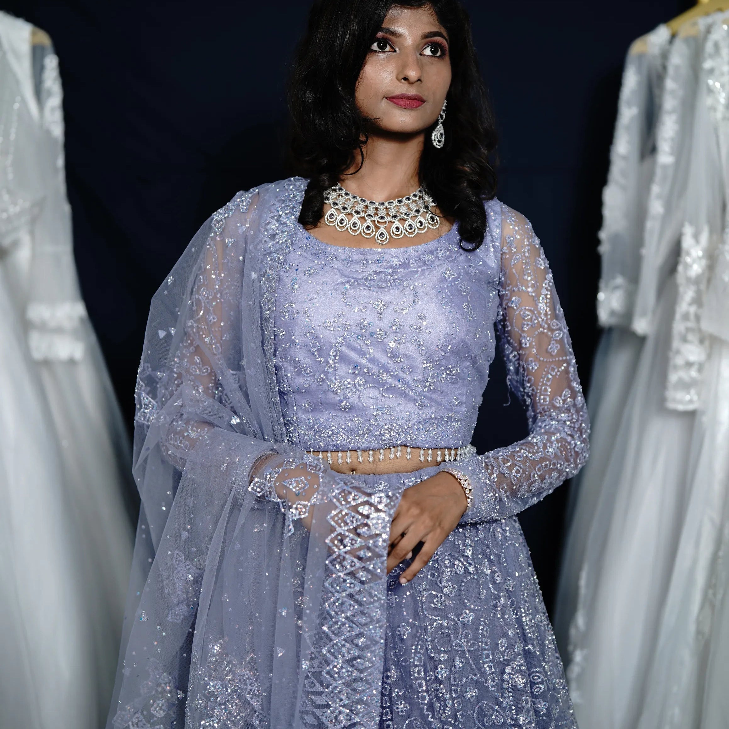 Lavender Bridal Crop Top