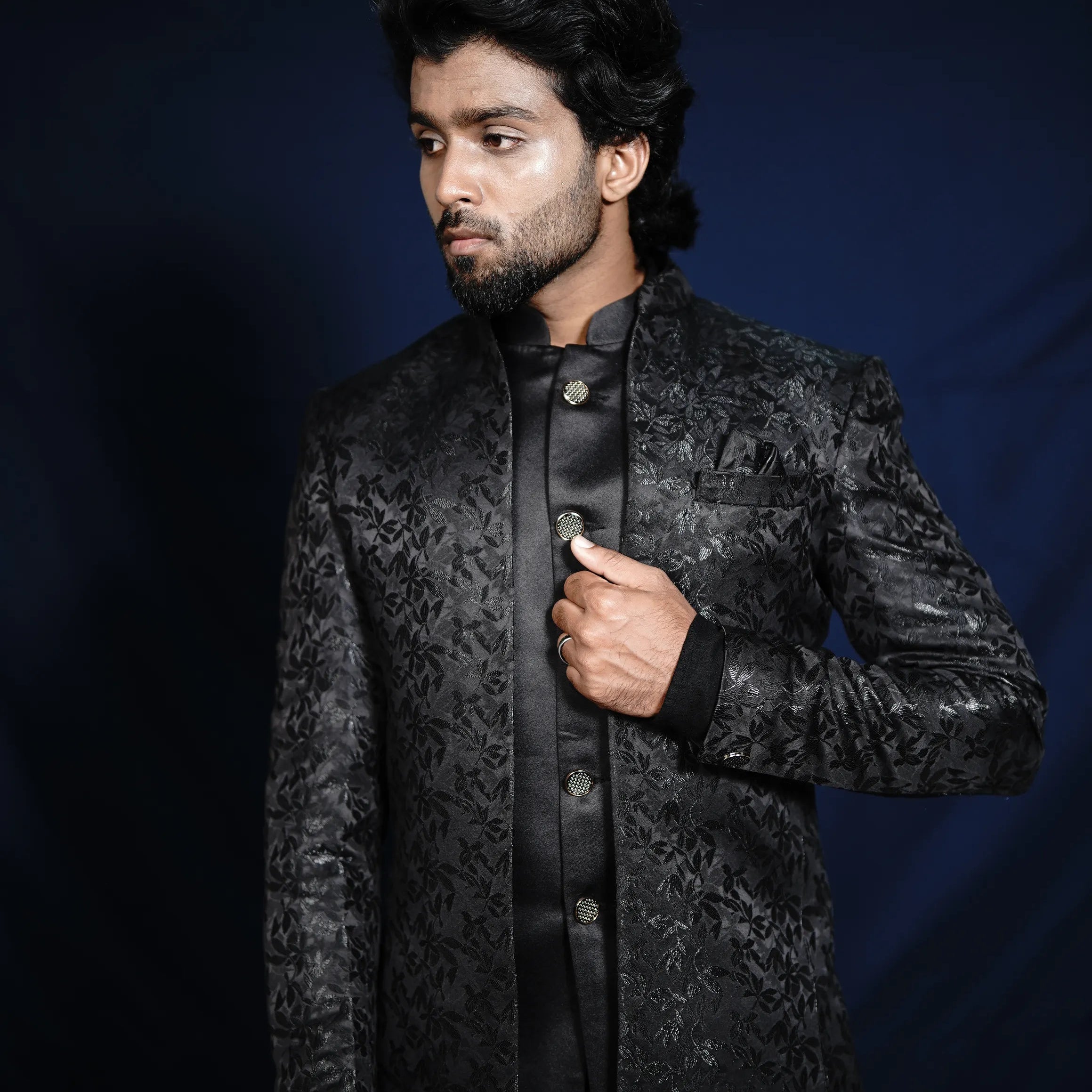 Black Wedding Designer Jodhpuri