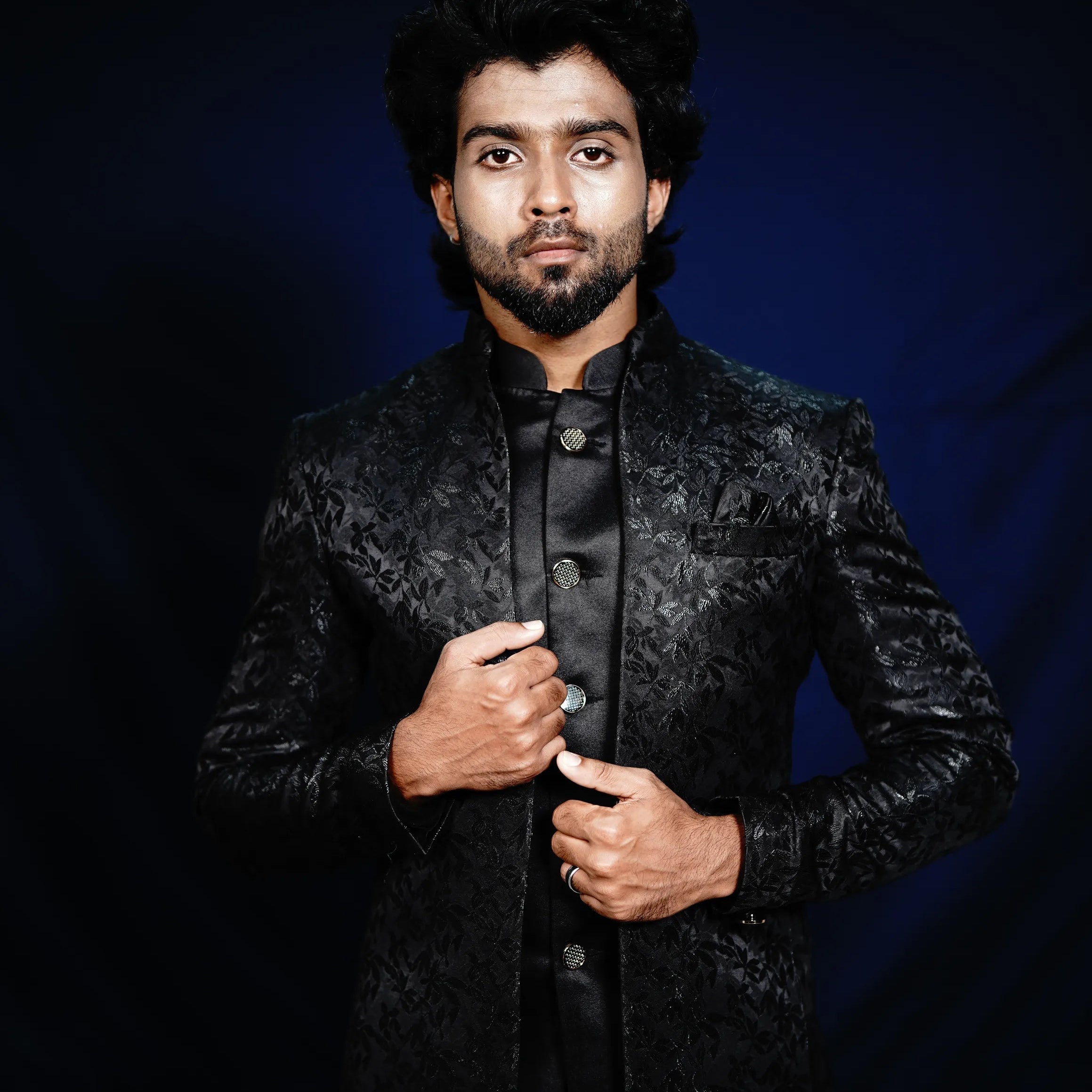 Black Wedding Designer Jodhpuri