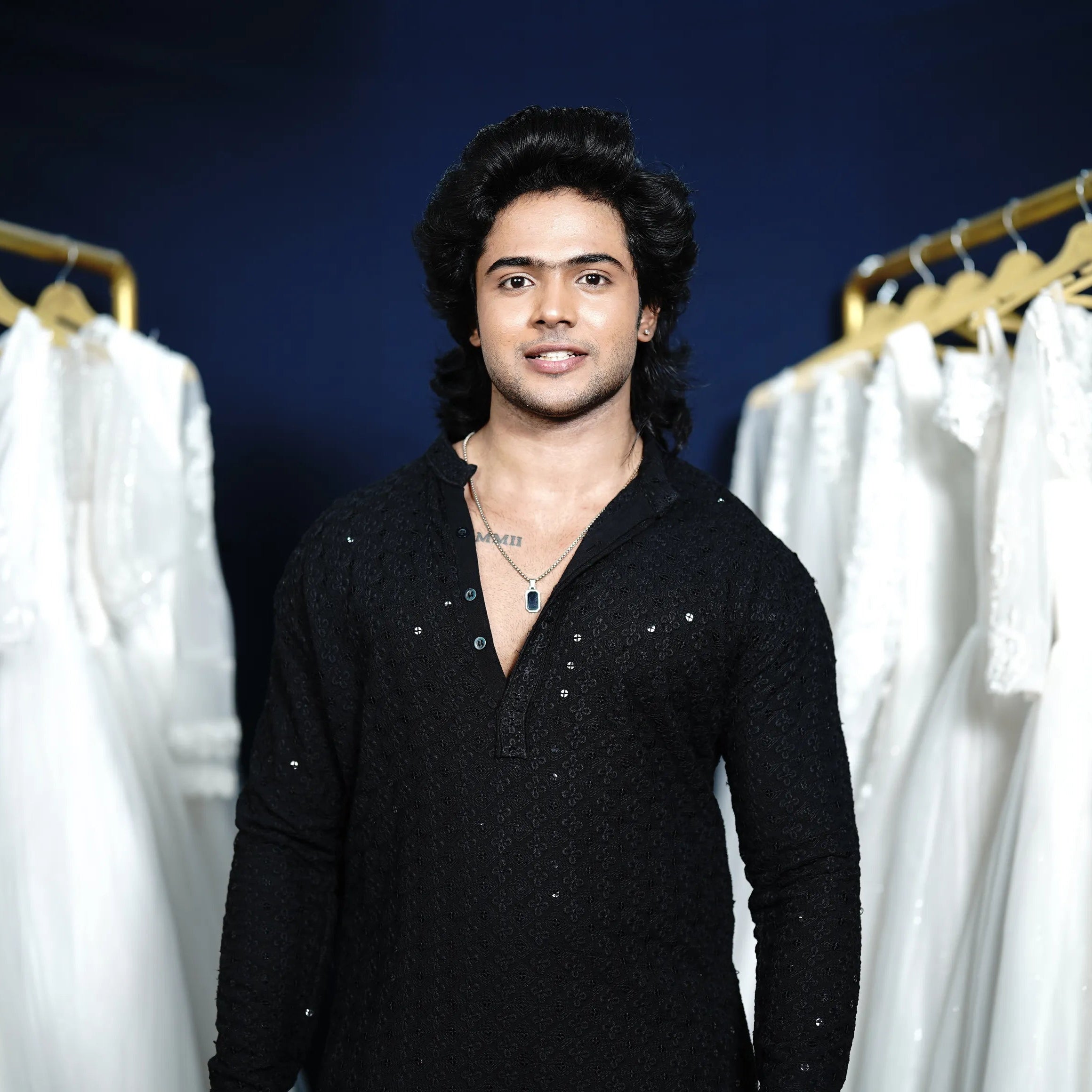 Black Festive Wedding Kurtha
