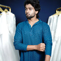 Traditional Blue Wedding Kurtha