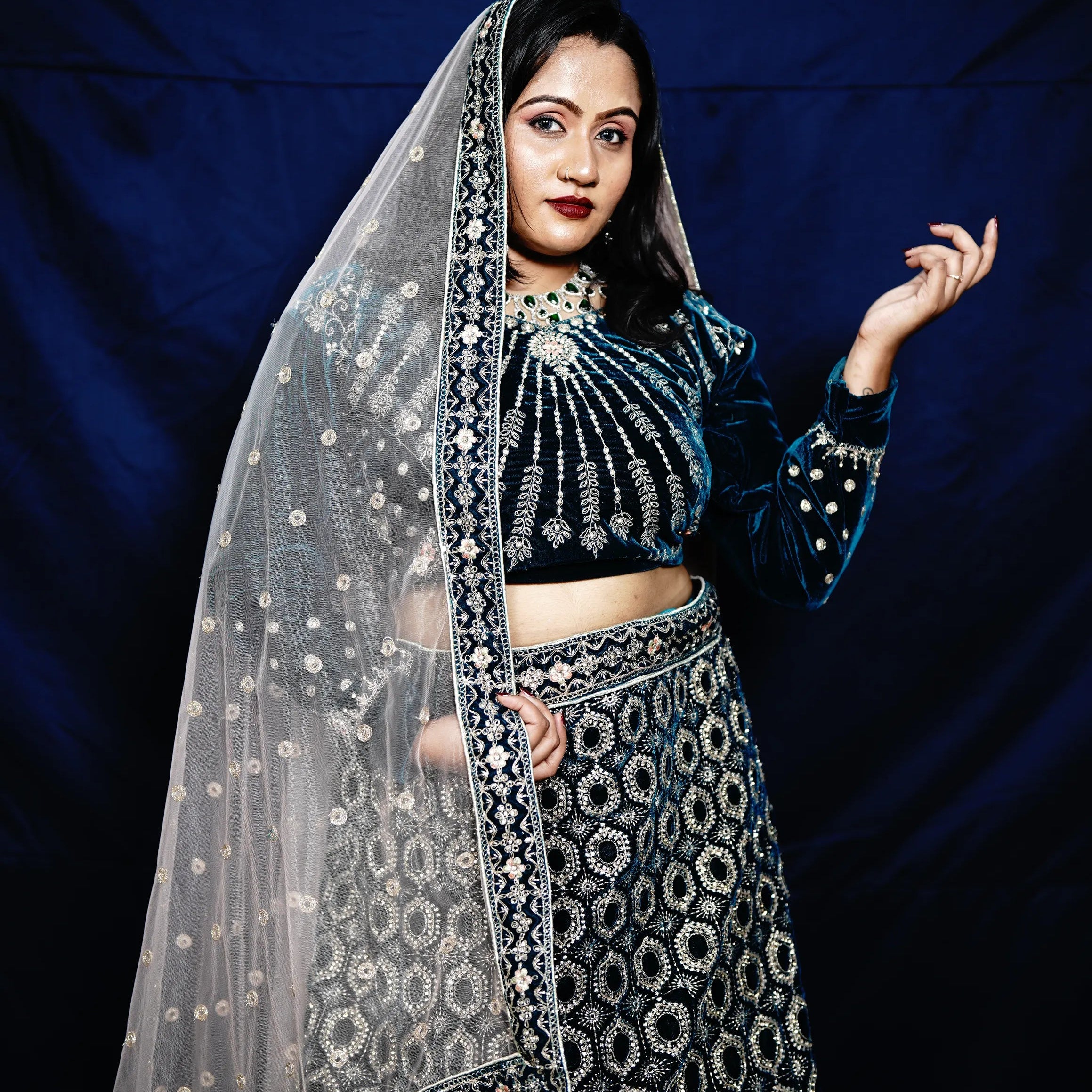 Emerald Green Designer Lehenga