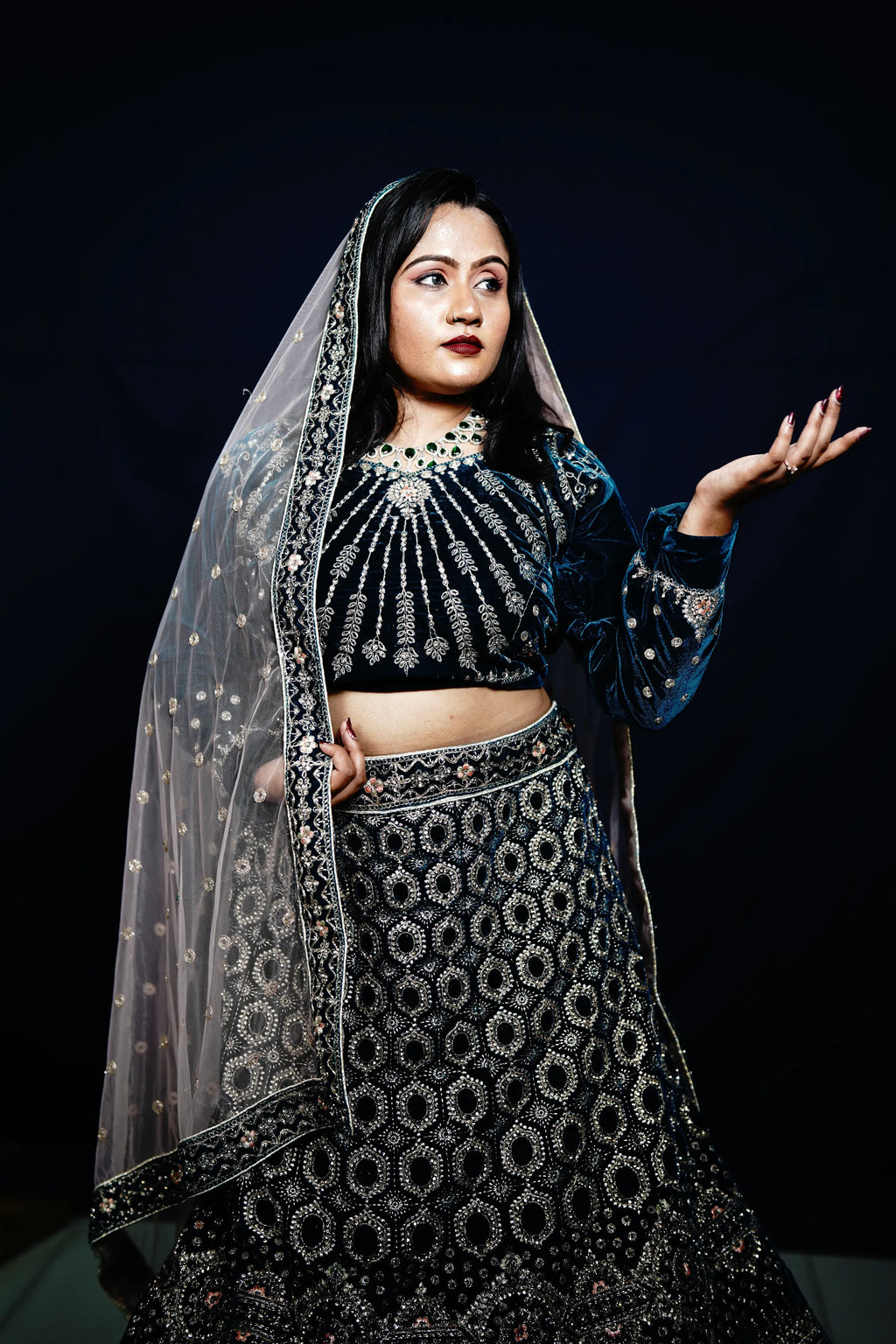 Emerald Green Designer Lehenga