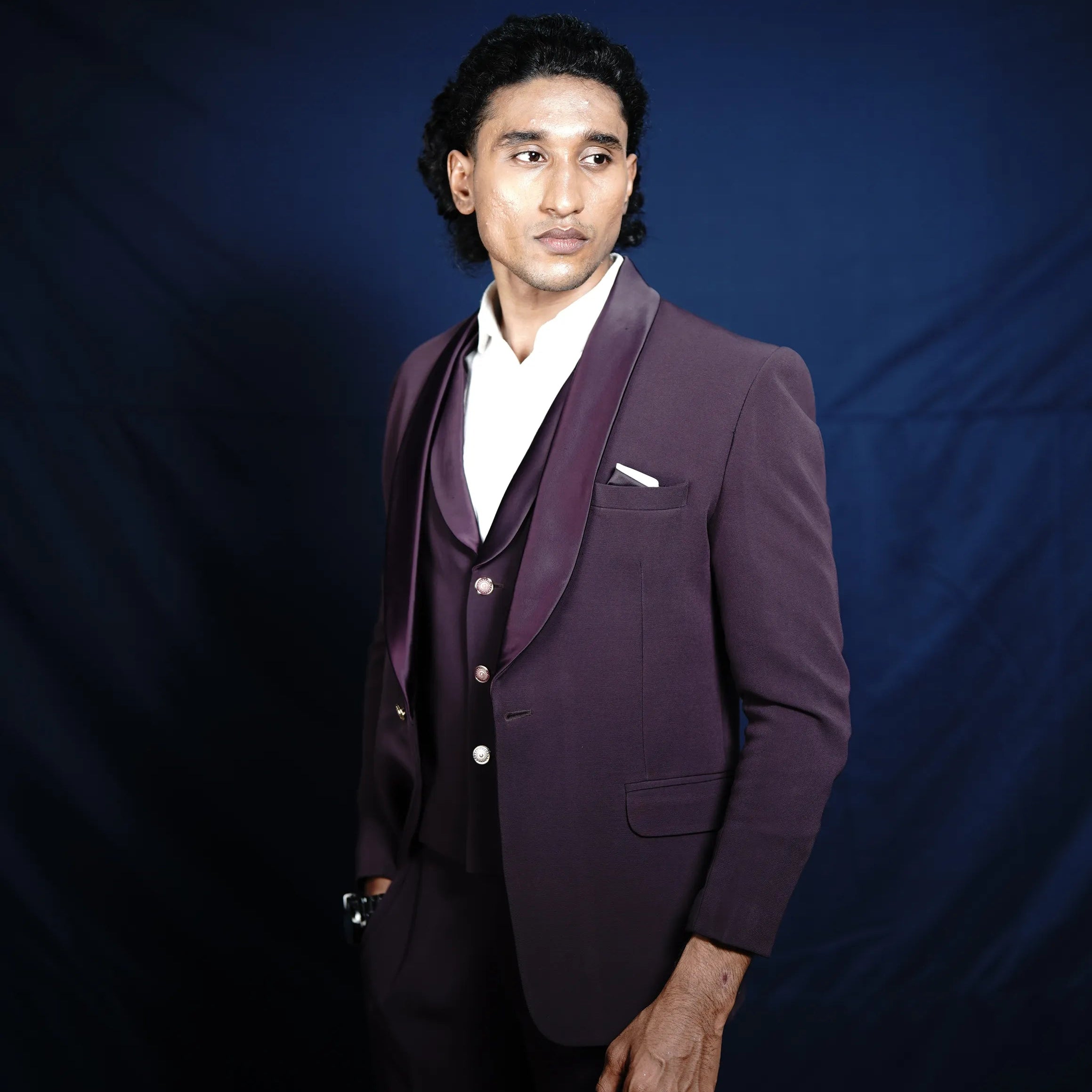 Elegant Grape Wedding Suit