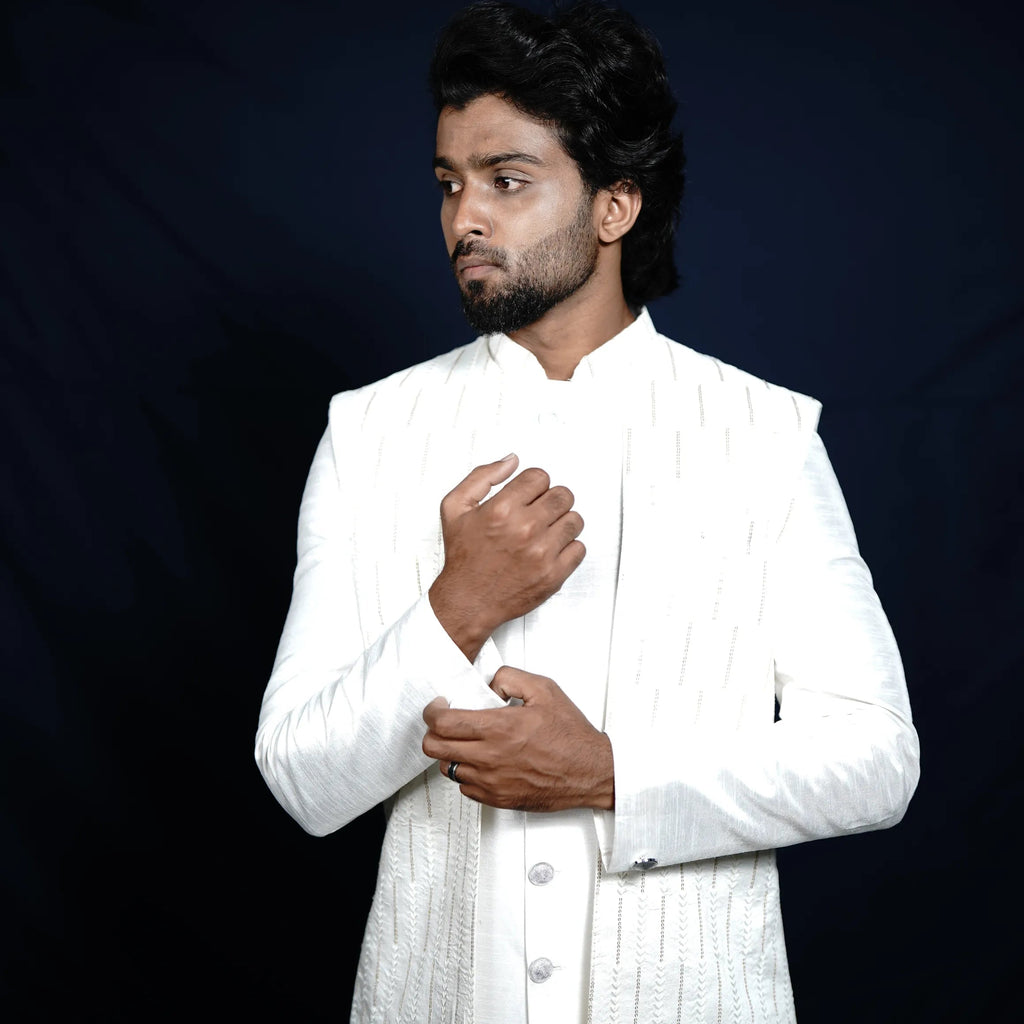 Classy White Indo-Western