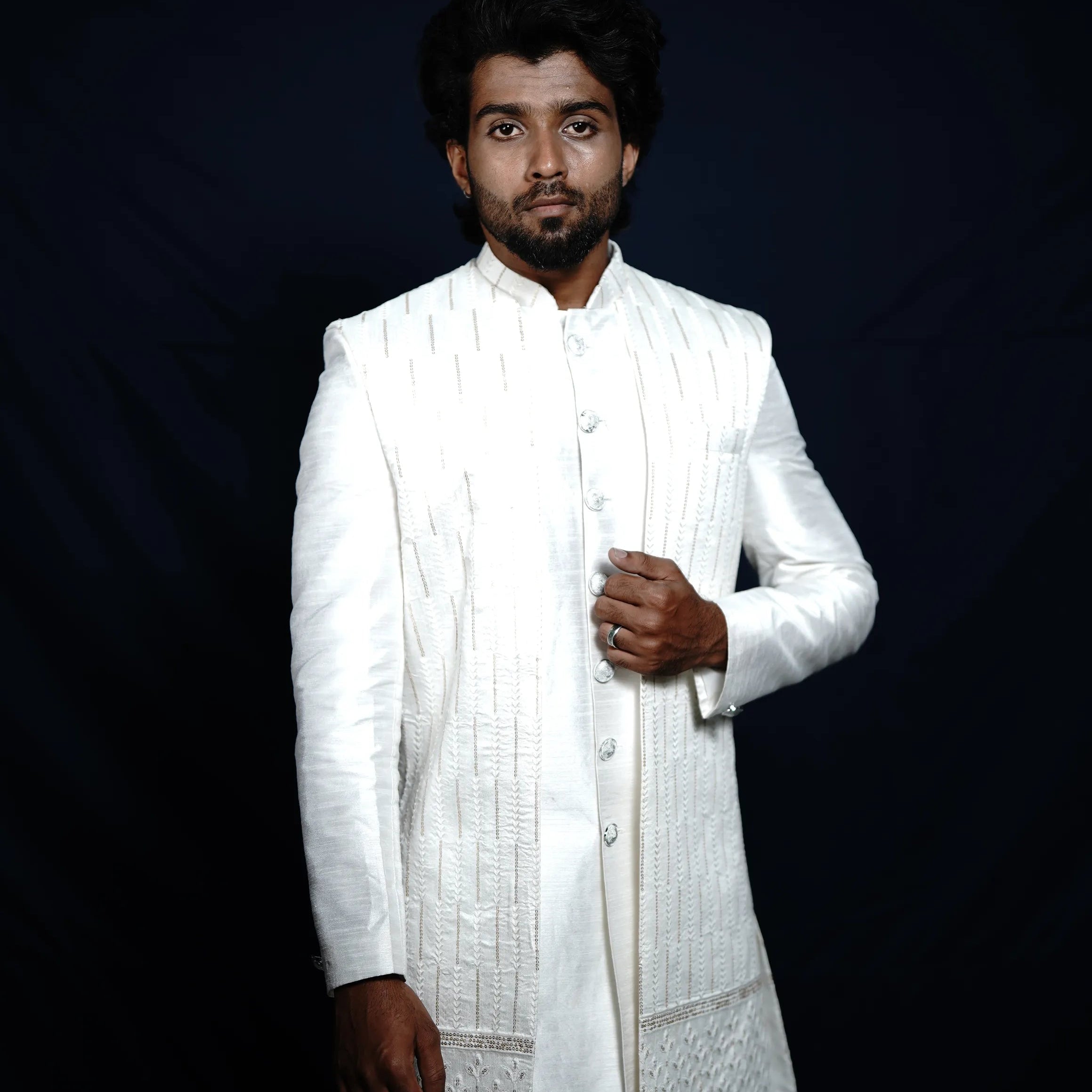 Classy White Indo-Western