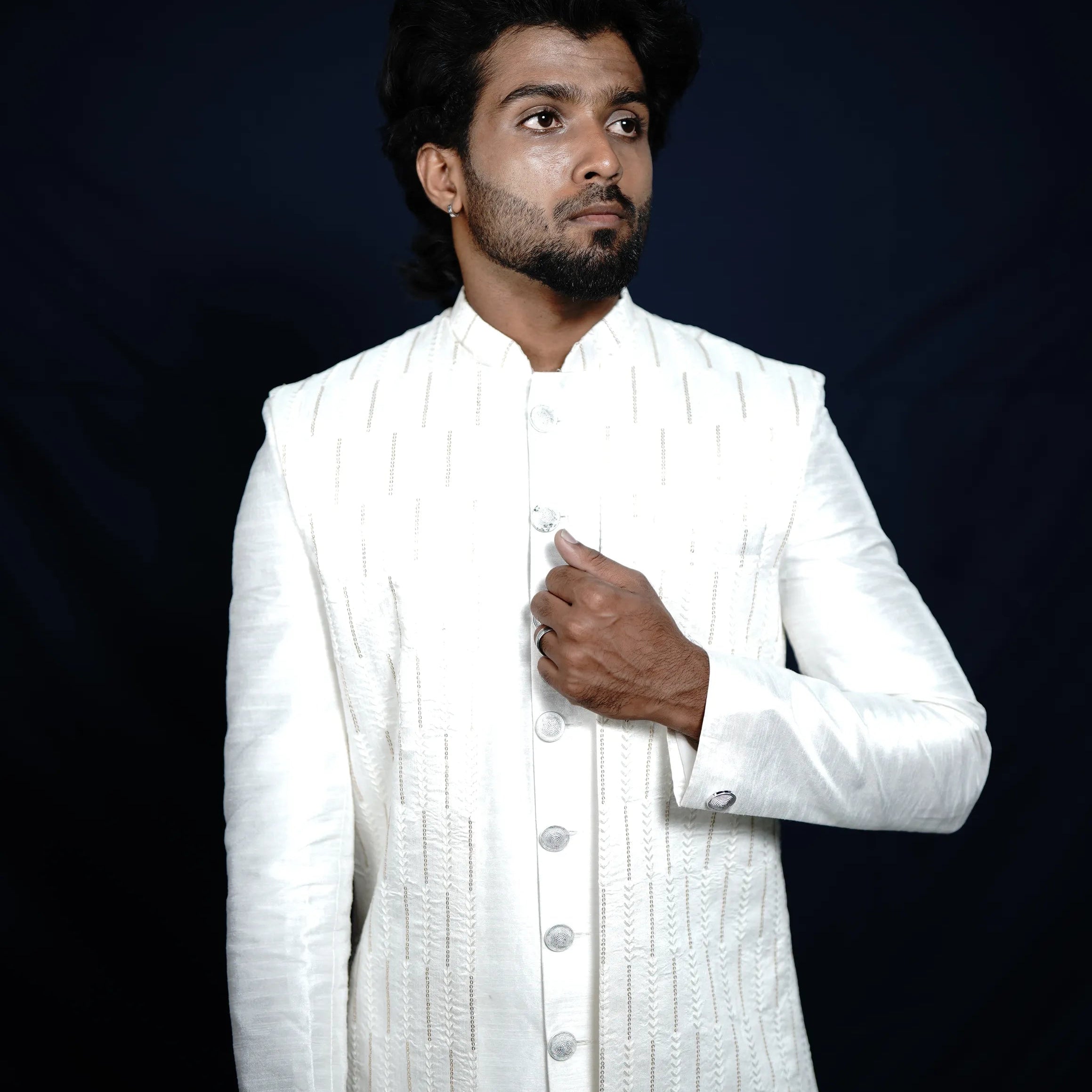 Classy White Indo-Western