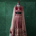 Wine Grape Bridal Lehenga