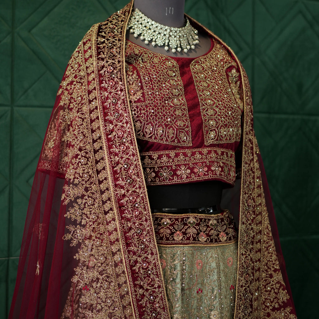 Luxurious Red Bridal Lehenga