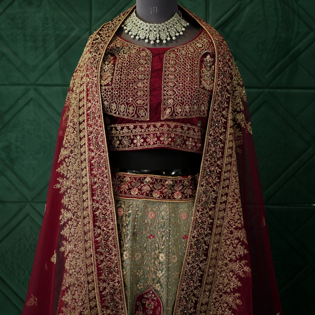 Luxurious Red Bridal Lehenga