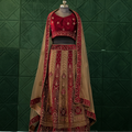heavy gold embroidery lehenga