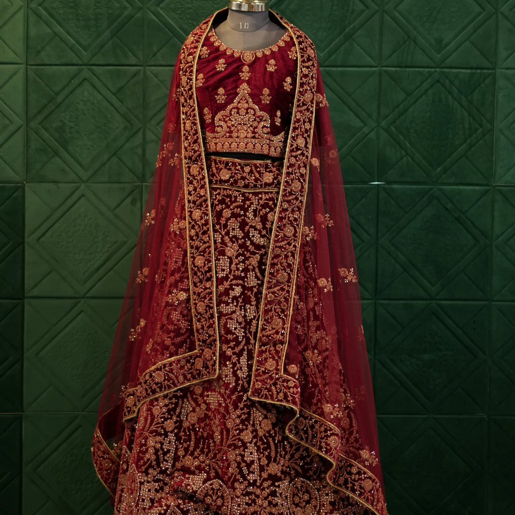 Traditional Red Bridal Lehenga