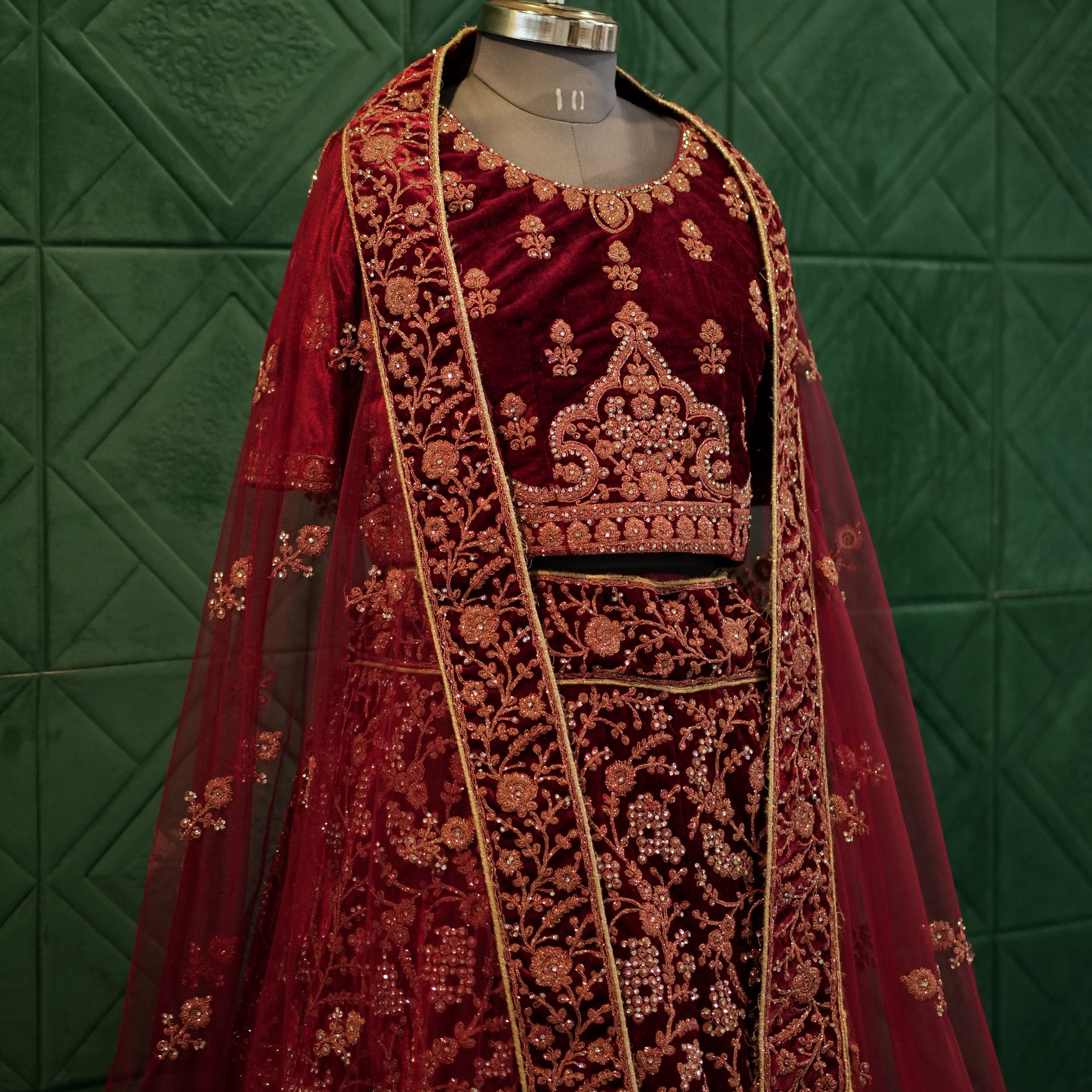 Traditional Red Bridal Lehenga
