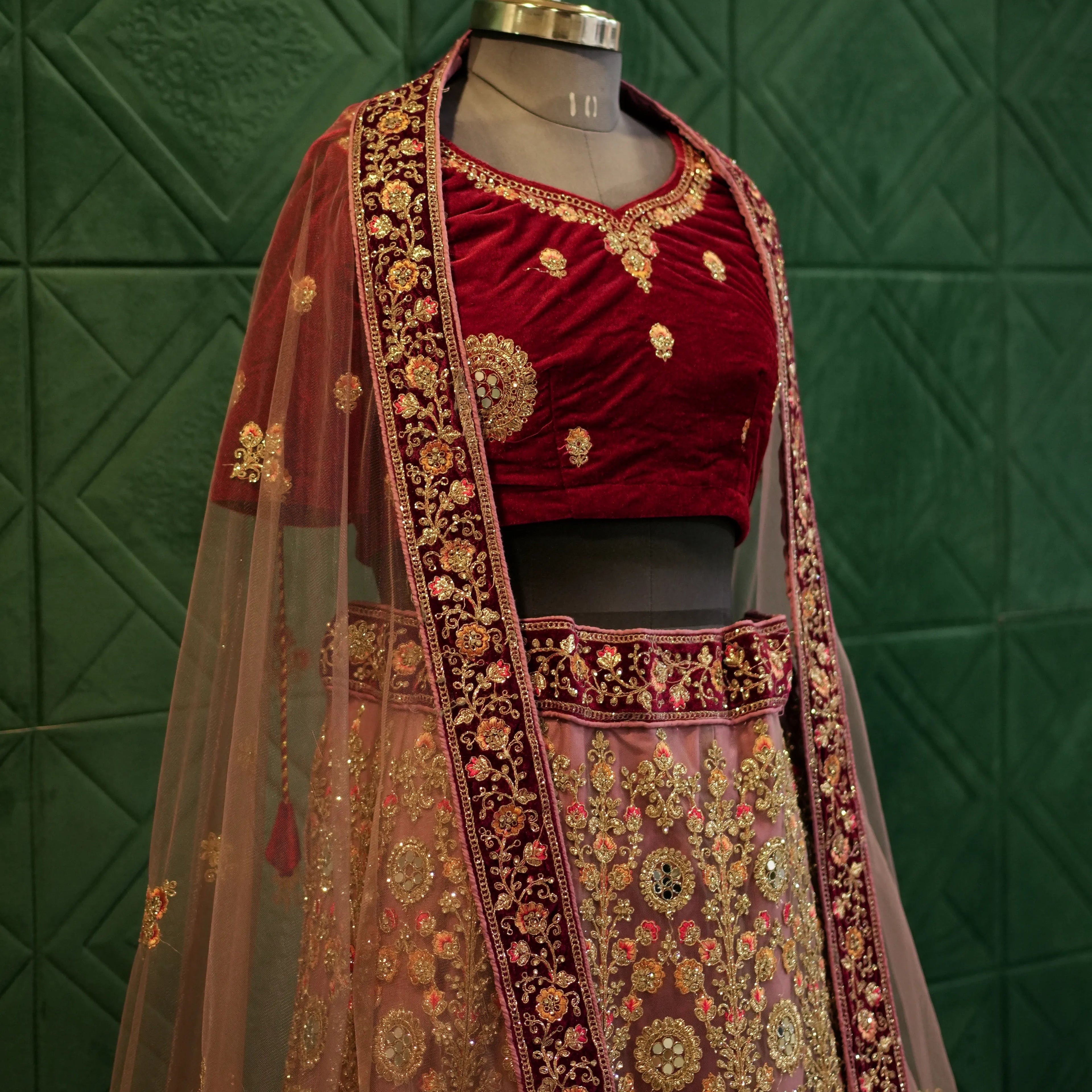 Royal Traditional Red Bridal Lehenga