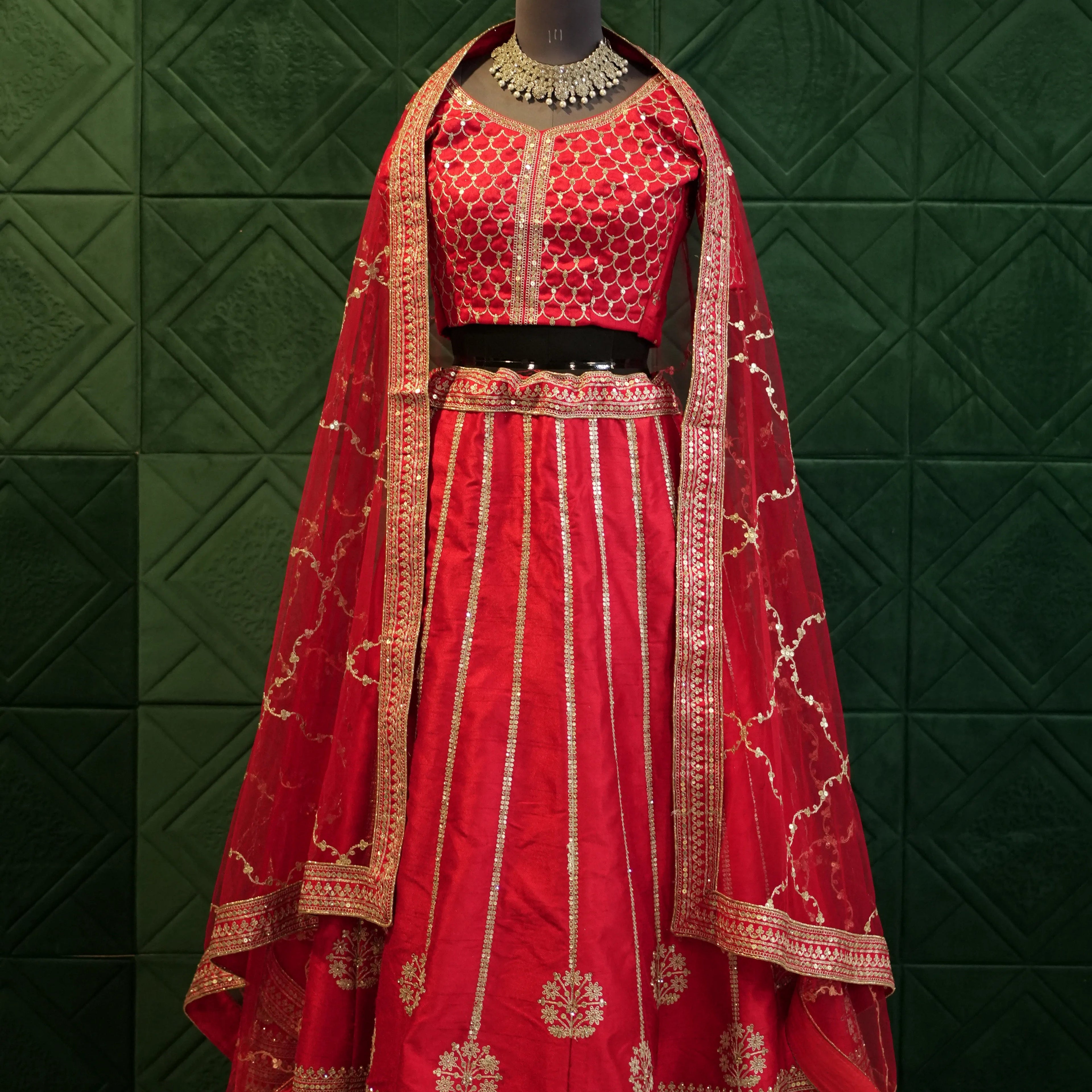 Elegant Red Bridal Lehenga