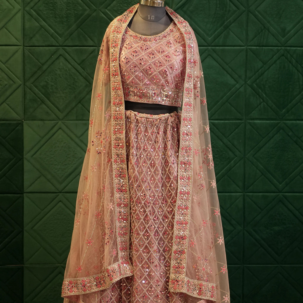 Peach Bridal Lehenga