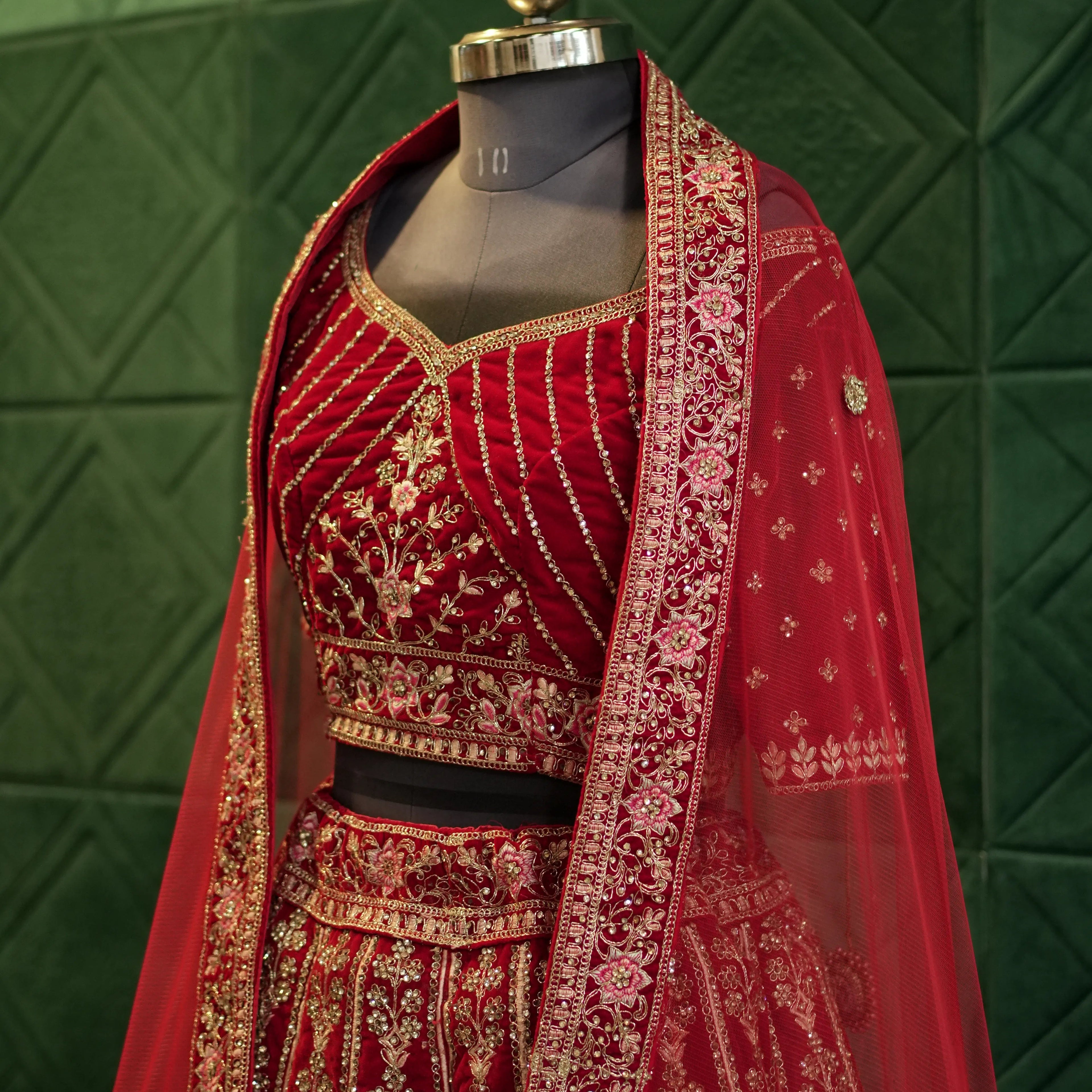 Traditional Red Bridal Lehenga