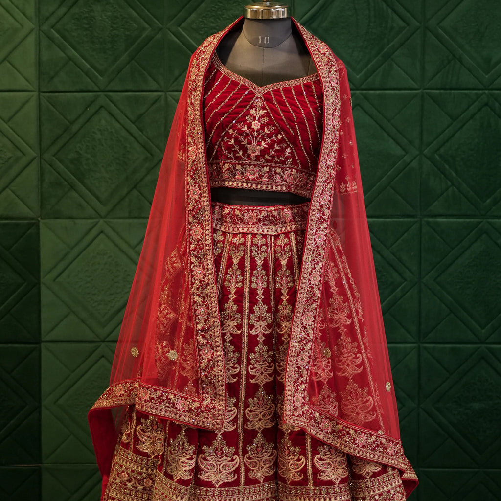 Traditional Red Bridal Lehenga