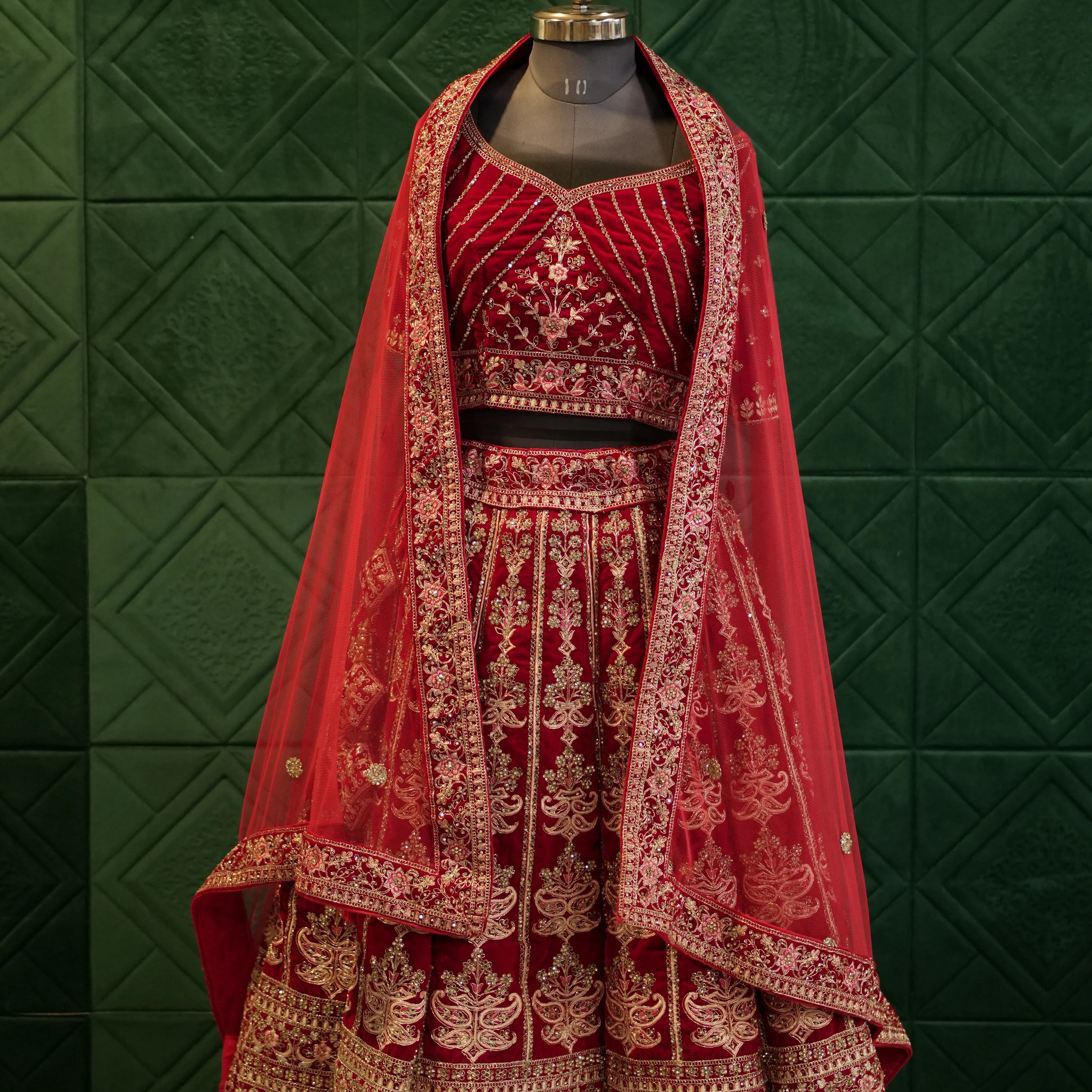 Traditional Red Bridal Lehenga