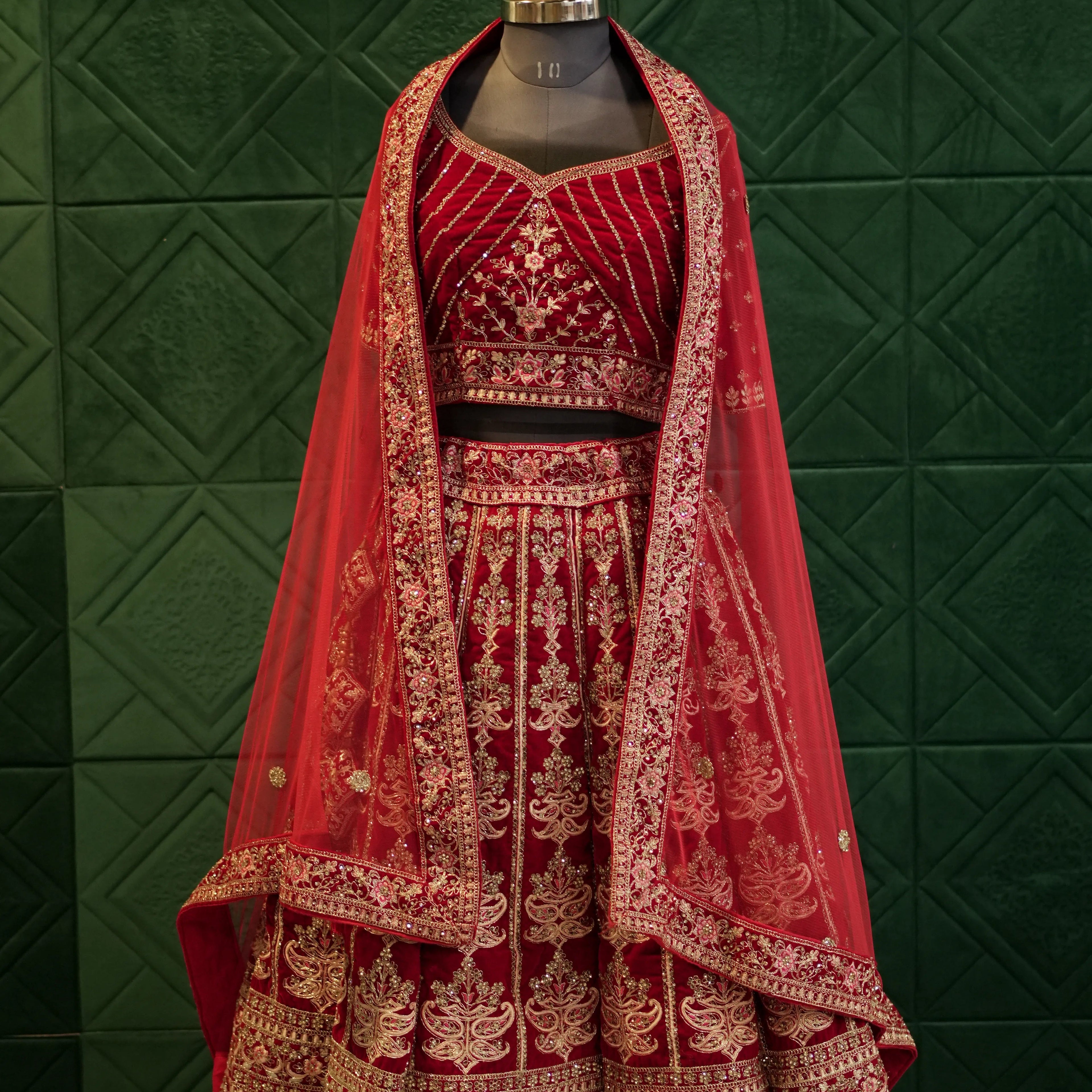 Traditional Red Bridal Lehenga