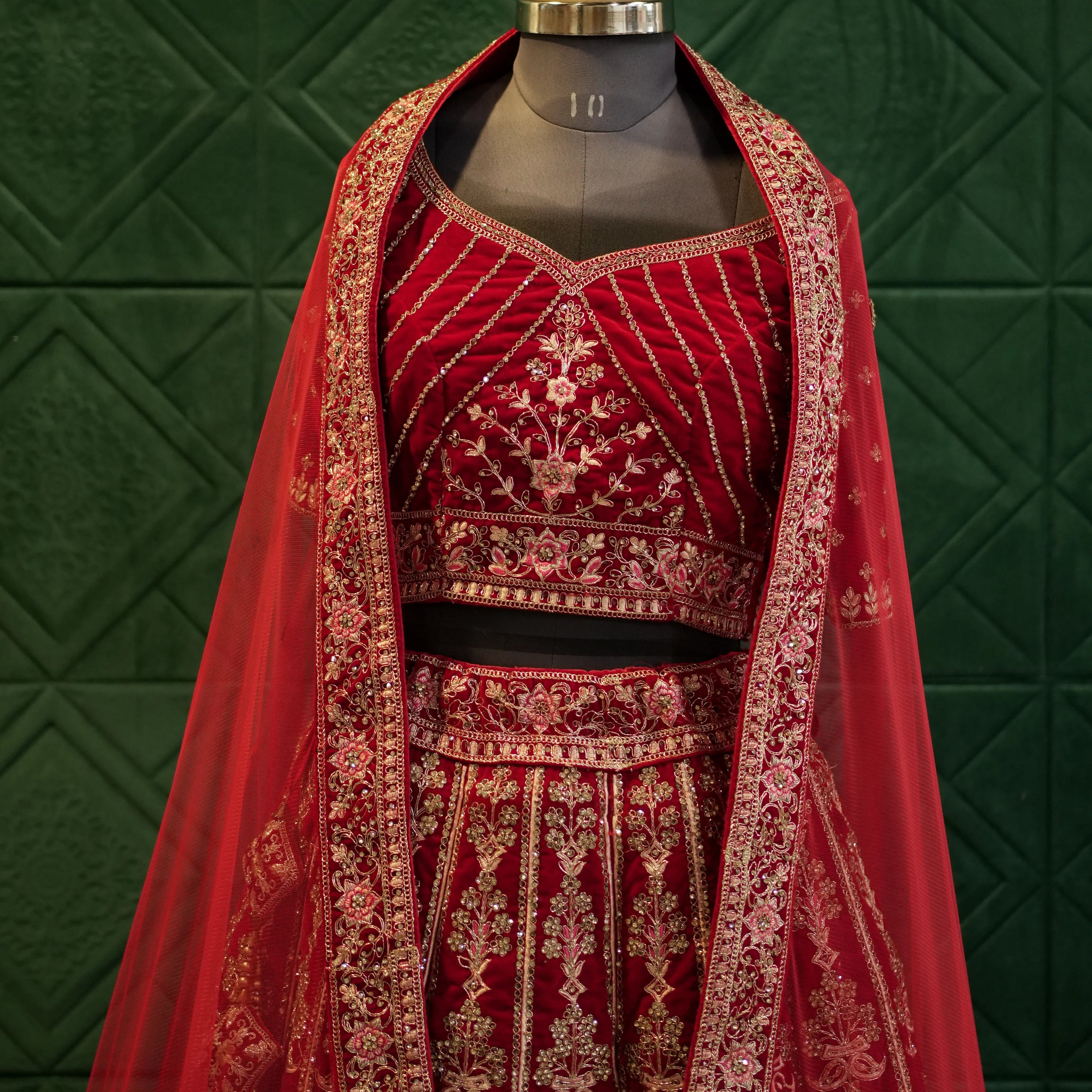 Traditional Red Bridal Lehenga