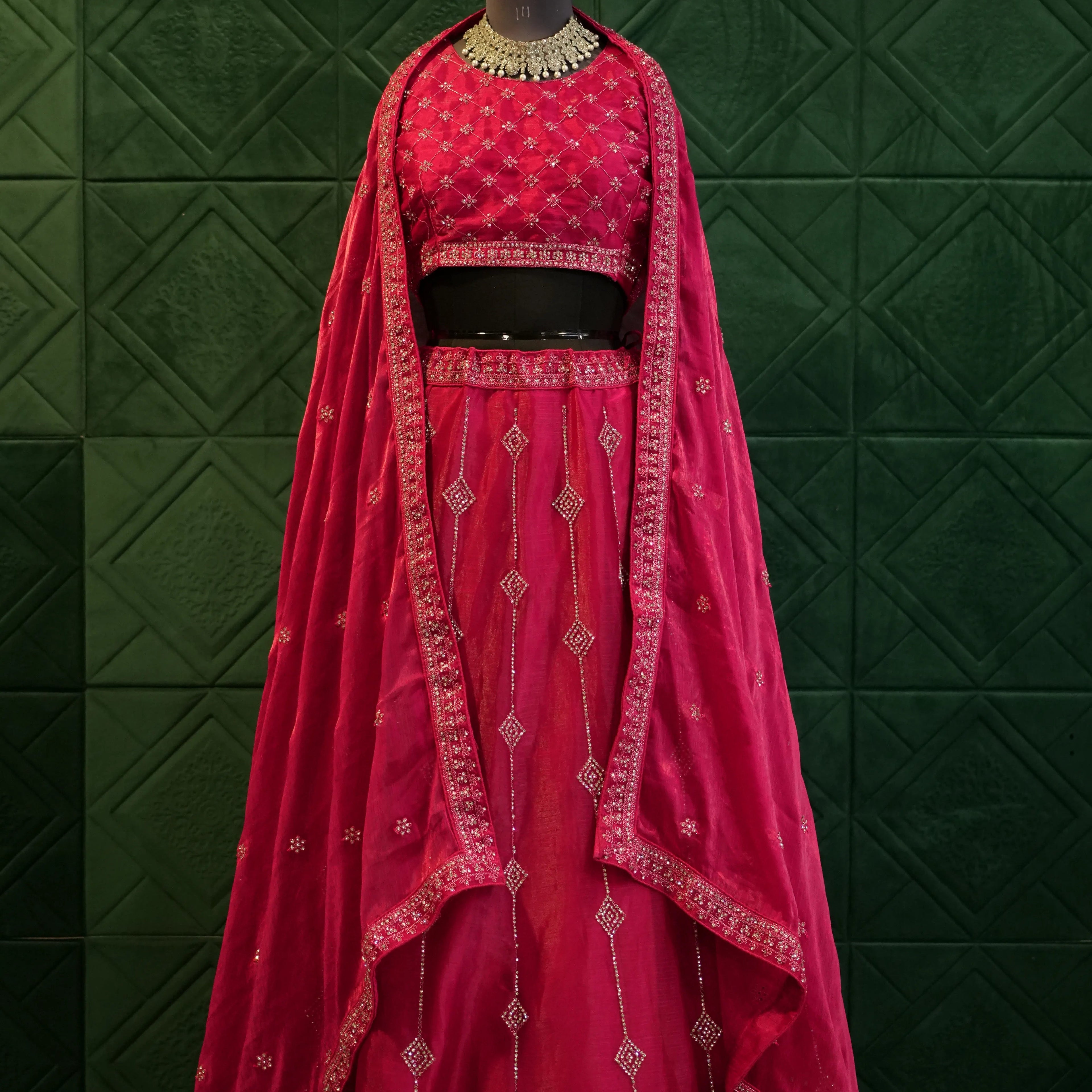 Hot Pink Bridal Lehenga