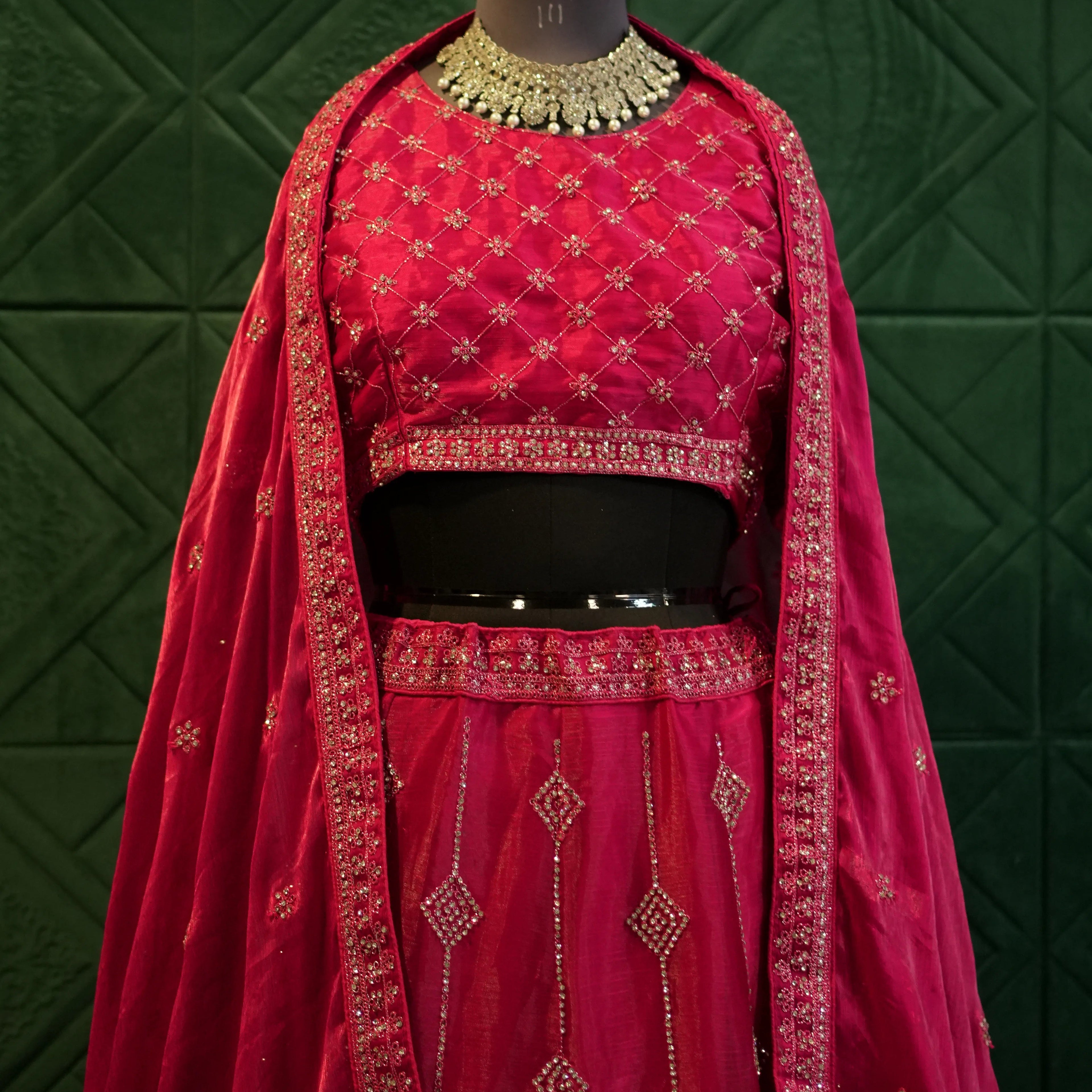 Hot Pink Bridal Lehenga