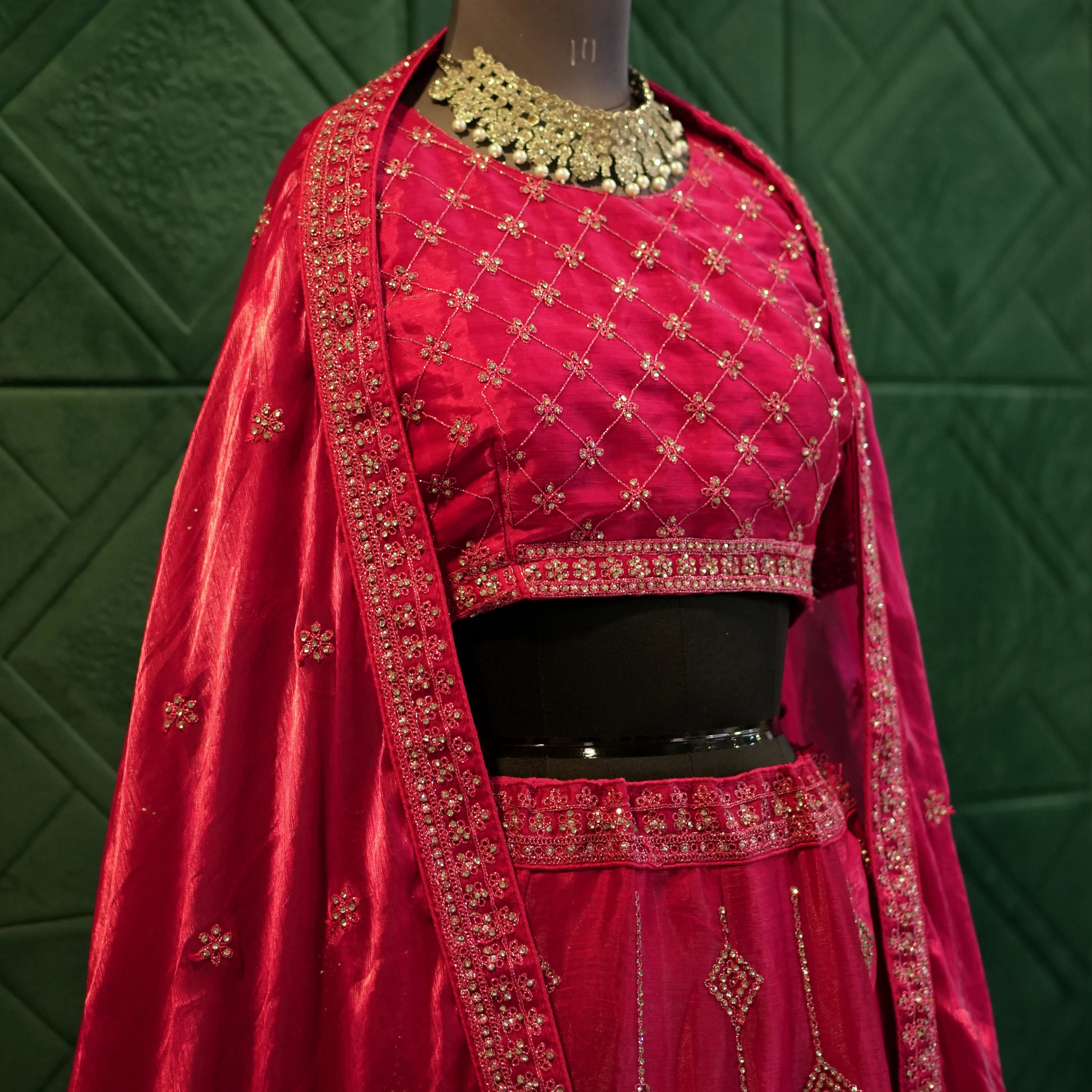 Hot Pink Bridal Lehenga