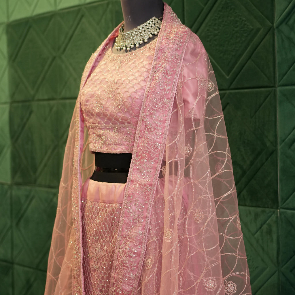 Blush Pink Bridal Lehenga
