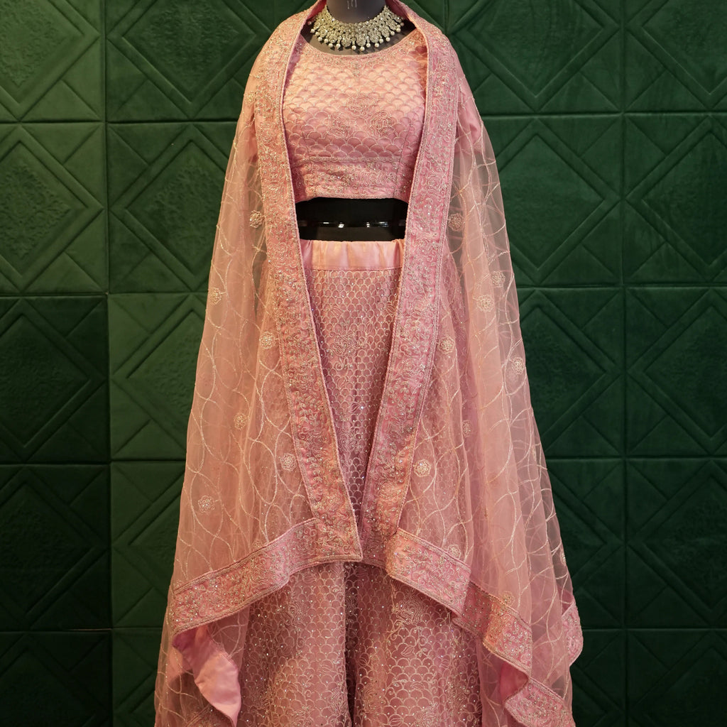 Blush Pink Bridal Lehenga