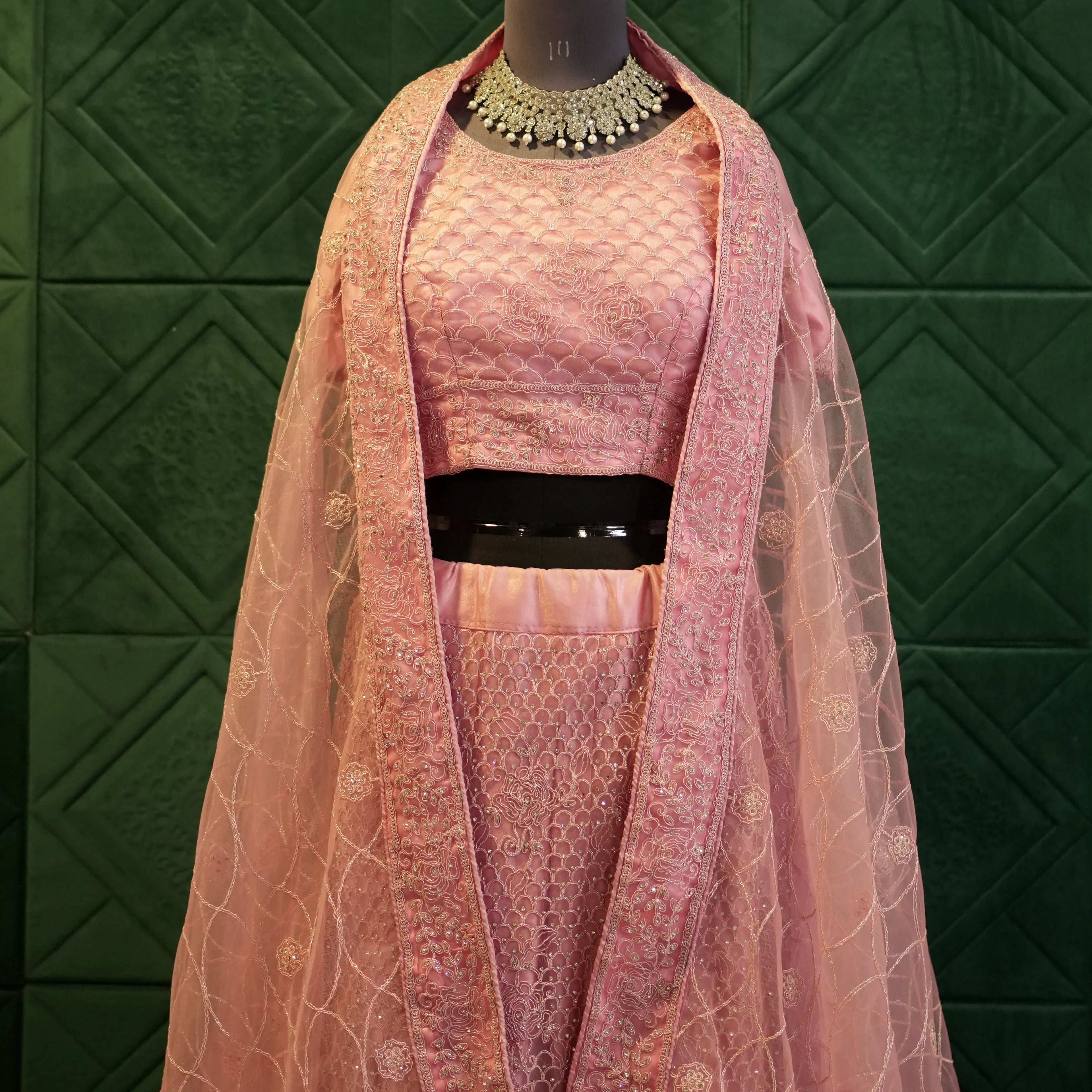 Blush Pink Bridal Lehenga