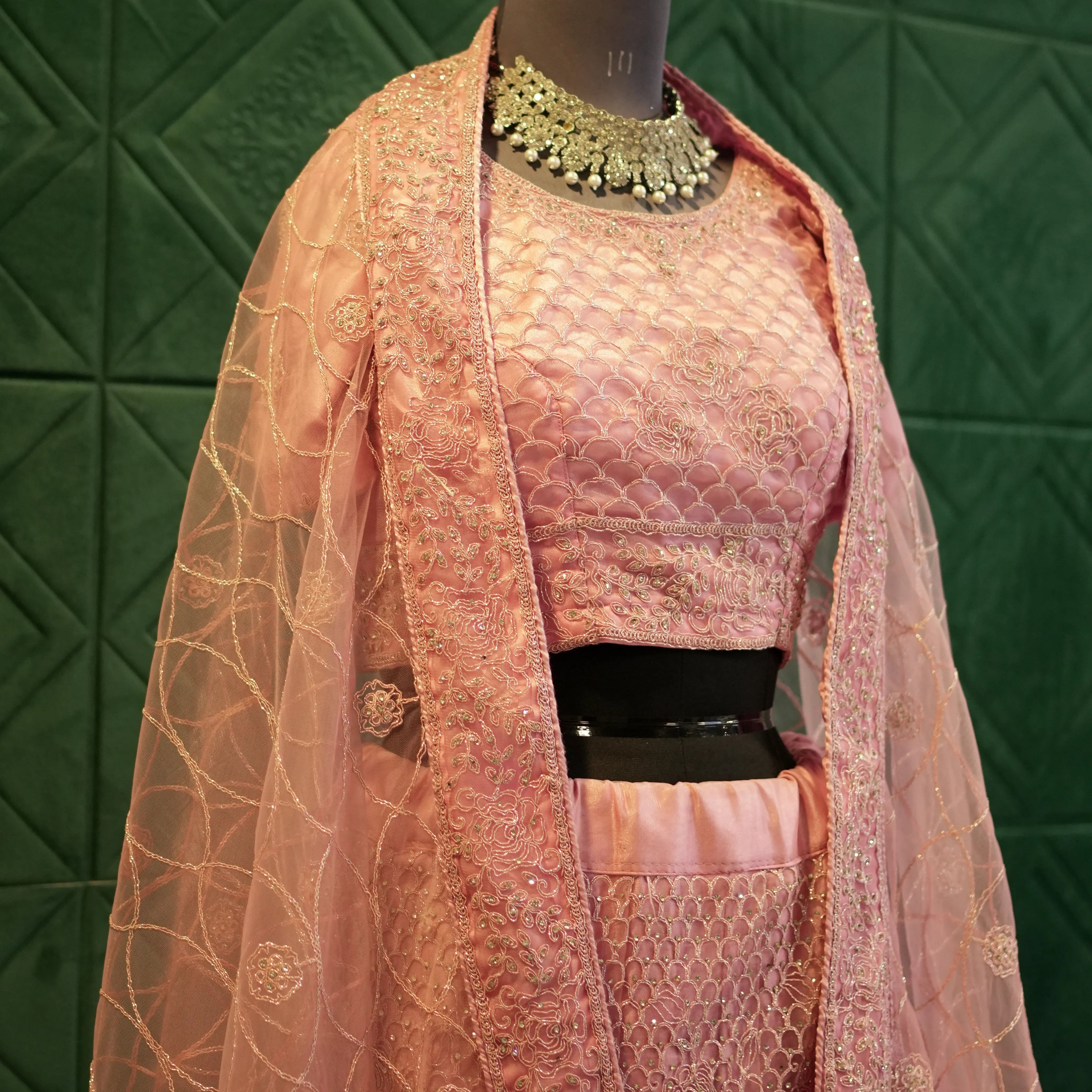 Blush Pink Bridal Lehenga
