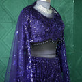 Navy Blue Sequin Lehenga
