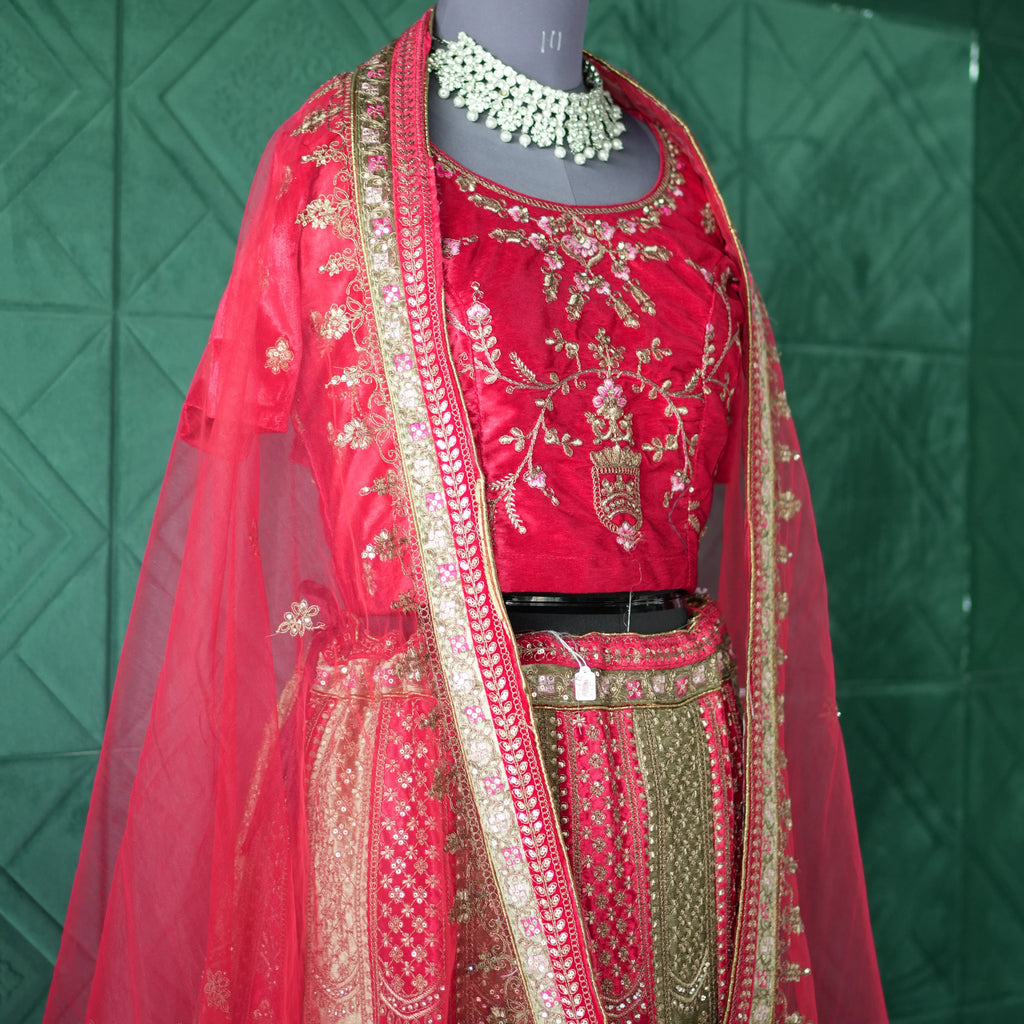 Red Bridal Lehenga