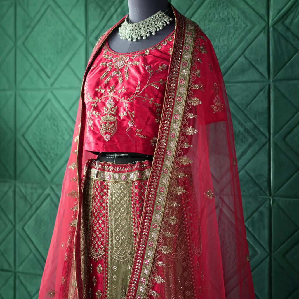 Red Bridal Lehenga