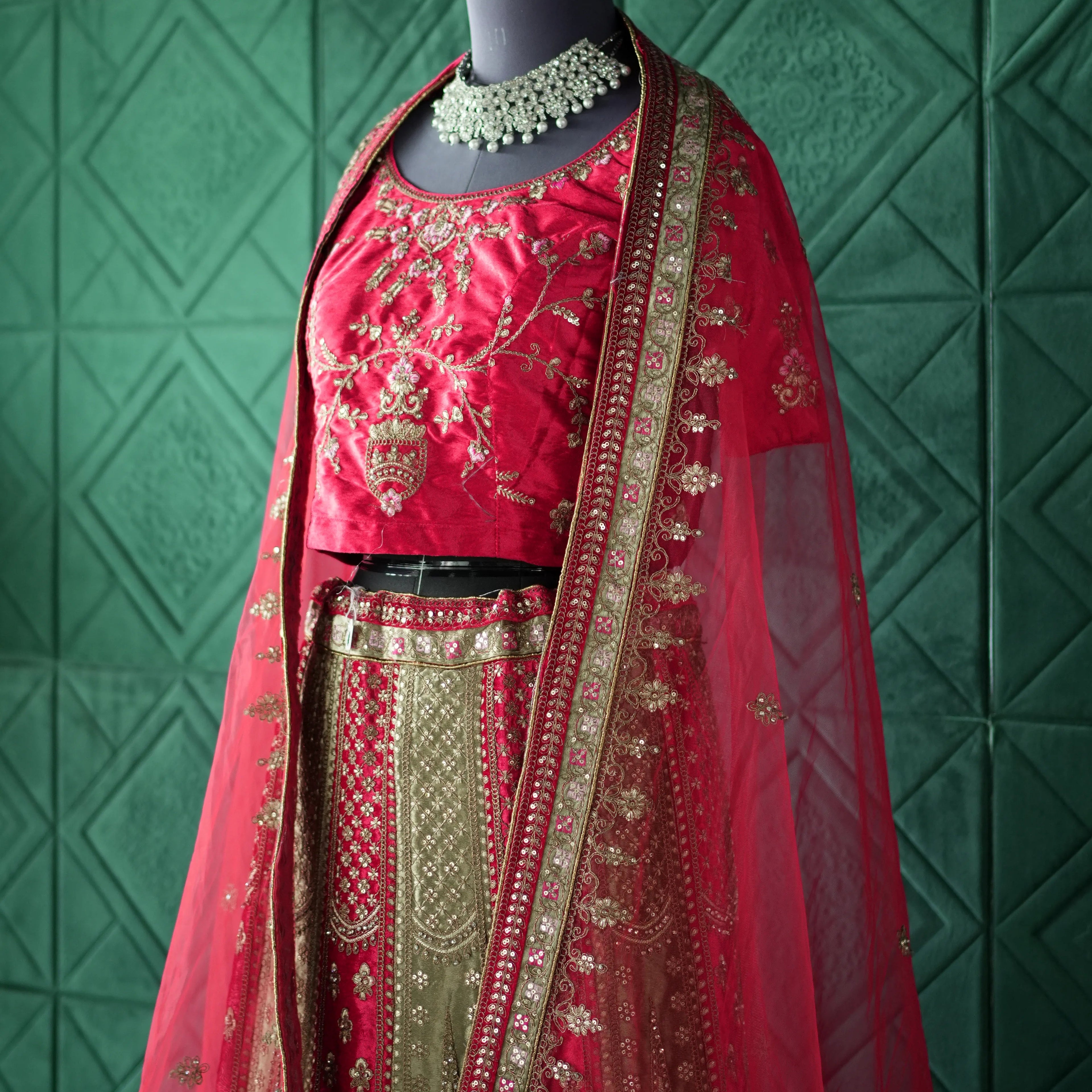Red Bridal Lehenga