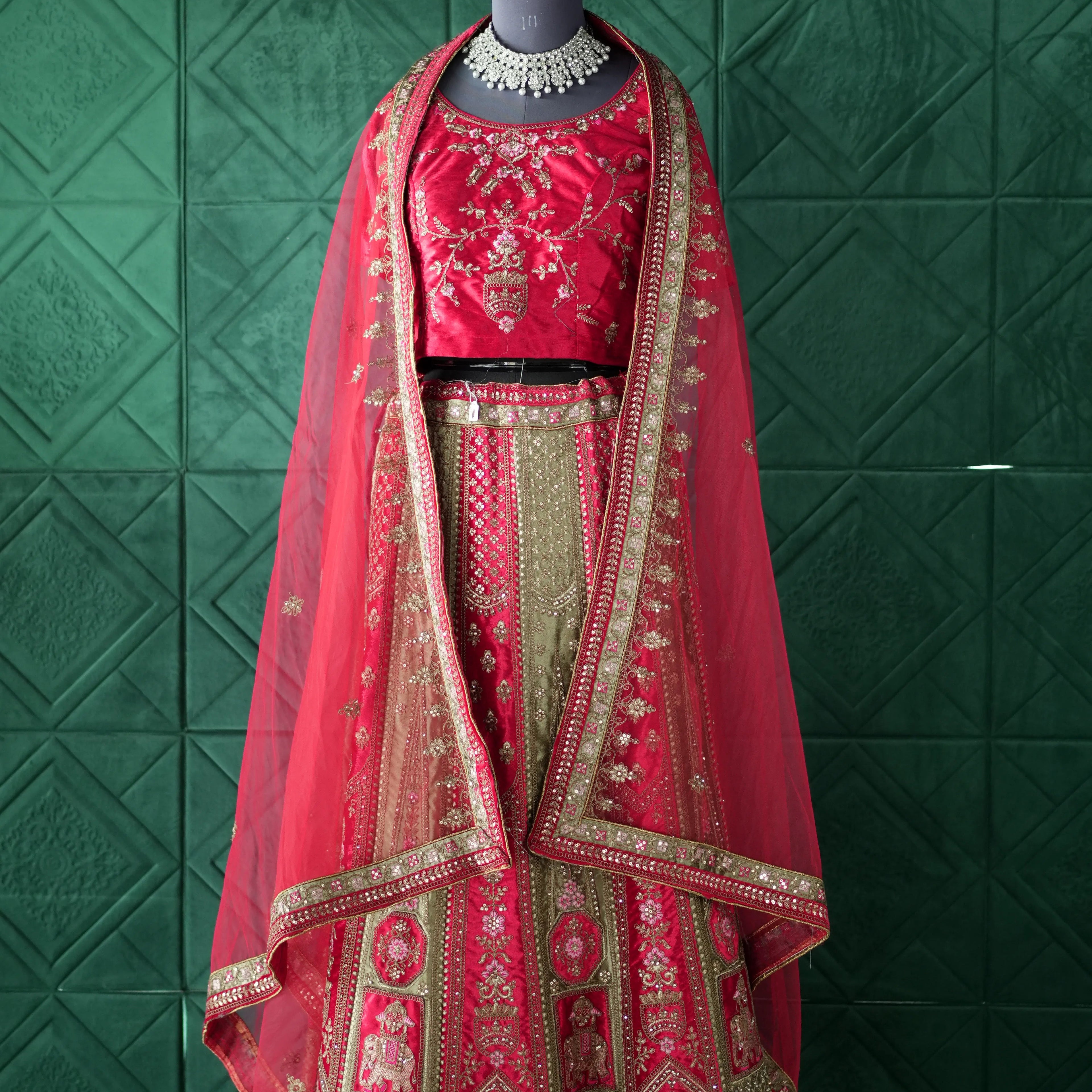 Red Bridal Lehenga