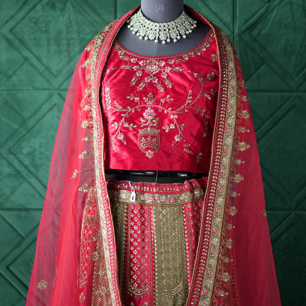 Red Bridal Lehenga