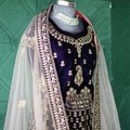 Navy Blue Bridal Lehenga