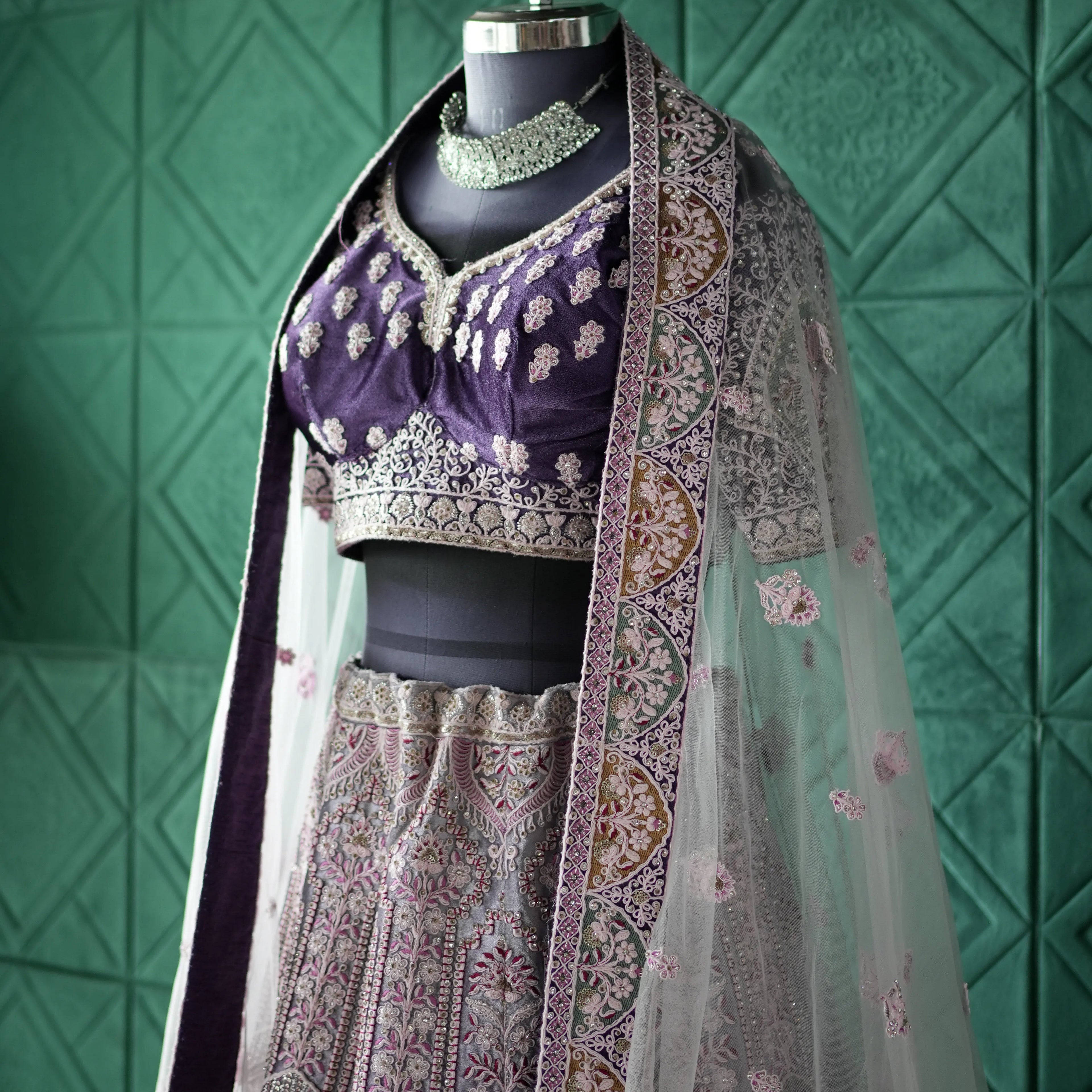 Purple Bridal Lehenga