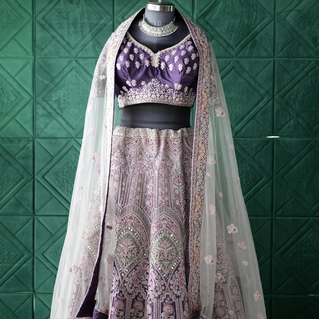 Purple Bridal Lehenga