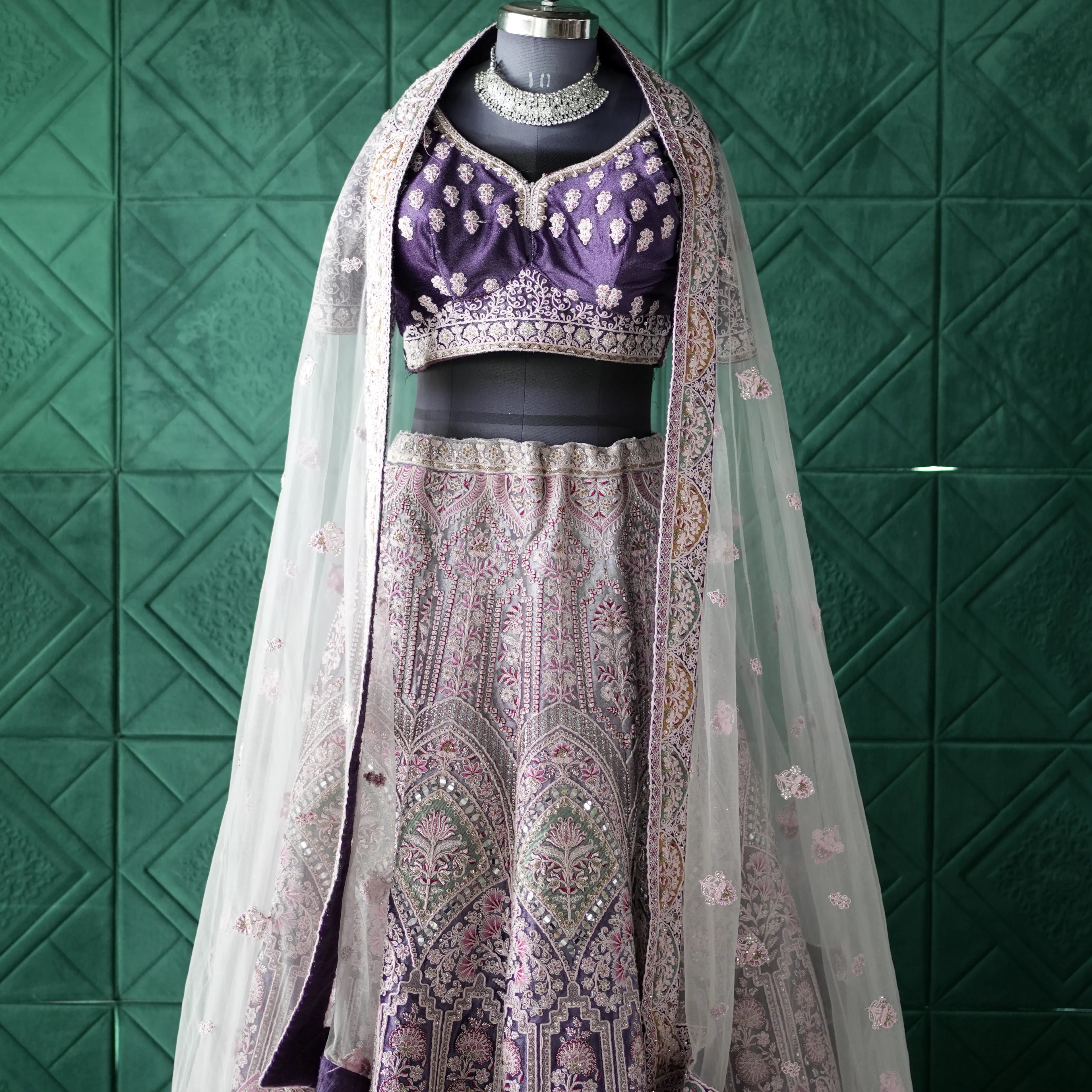 Purple Bridal Lehenga